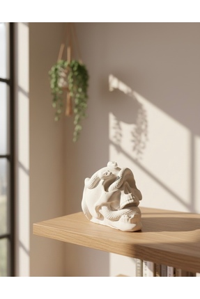 X ATÖLYE Yılanlı Kurukafa / Dekoratif Obje / Boyanabilir Taş Dekor / Mumluk