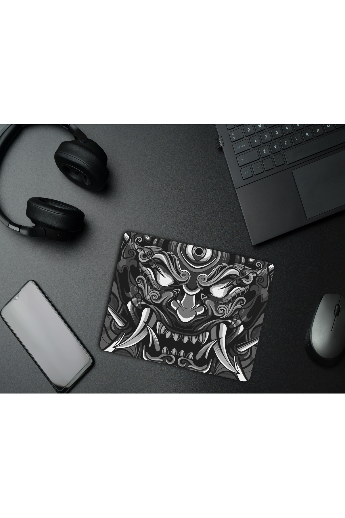 İnfernal Oni Gaming Oyuncu XL Mouse Pad Kaydırmaz Dikişli Mousepad 480x400x3 Mm Dikişli Premium Model