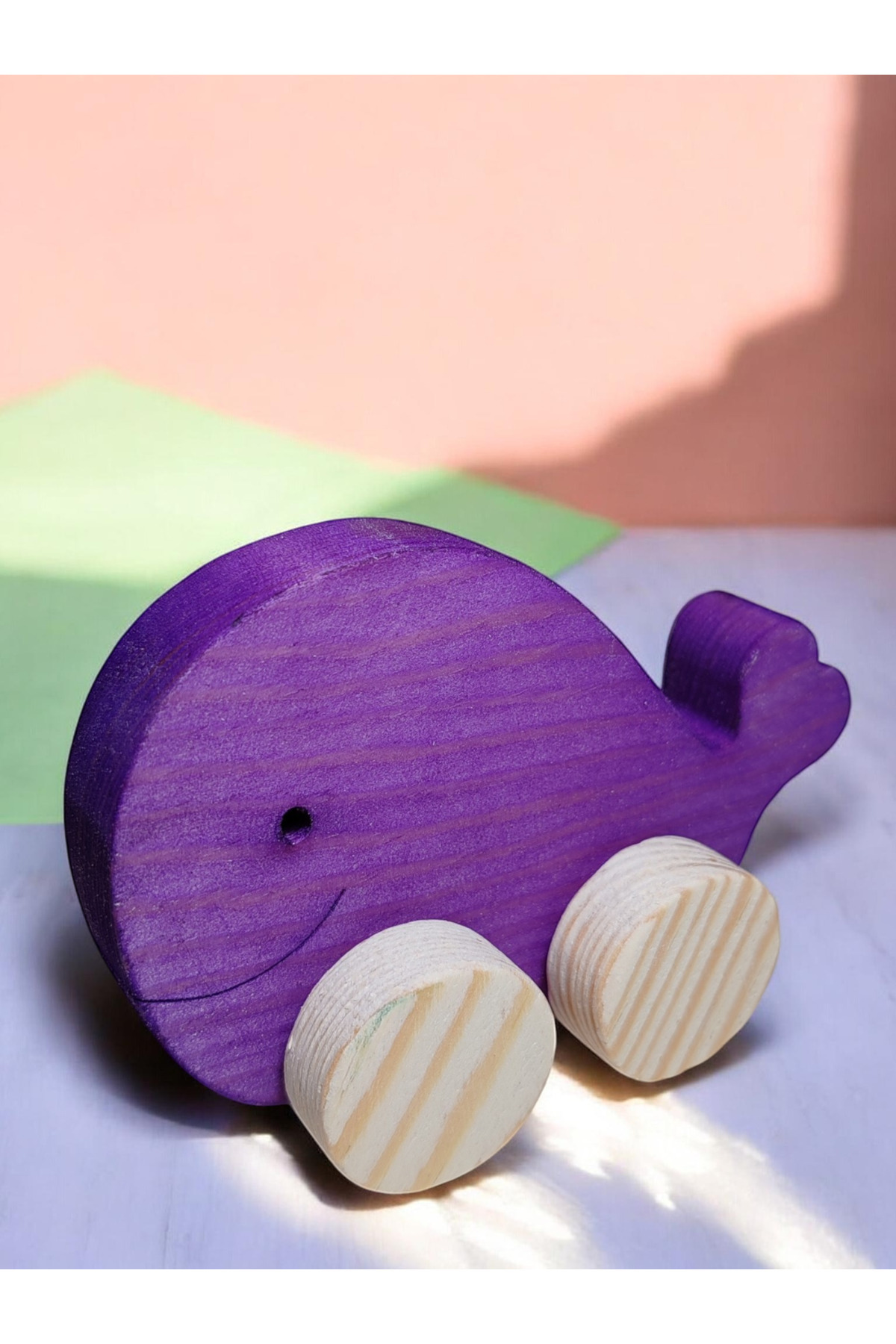 Wooden Toy Whale Natural Handmade Toy