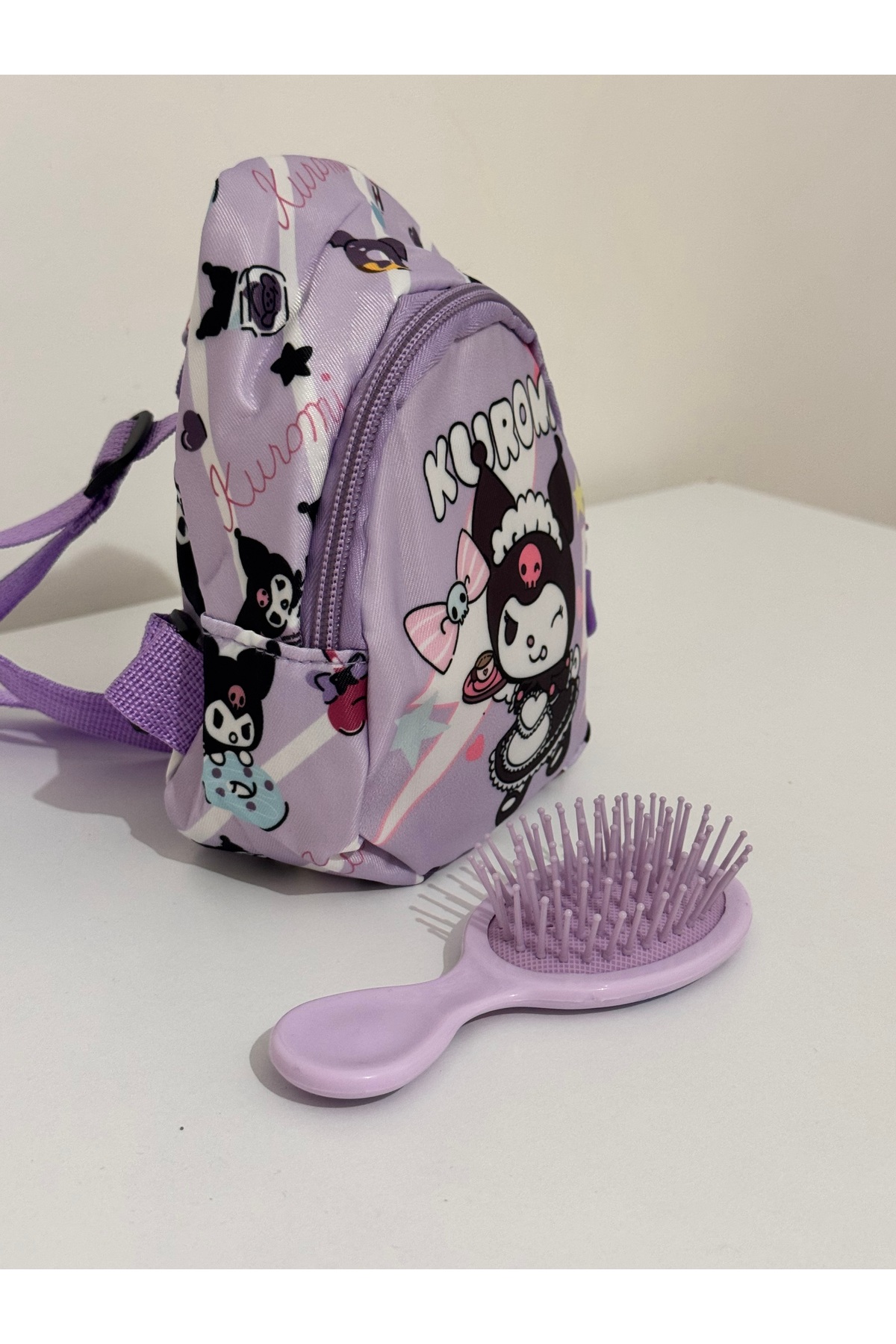 winingo 2Y Shop Kız çocuk Kuromi Çanta ve Tarak Seti Hediyelik Doğum Günü Bayramlık fotoğrafı 2 (önizleme)