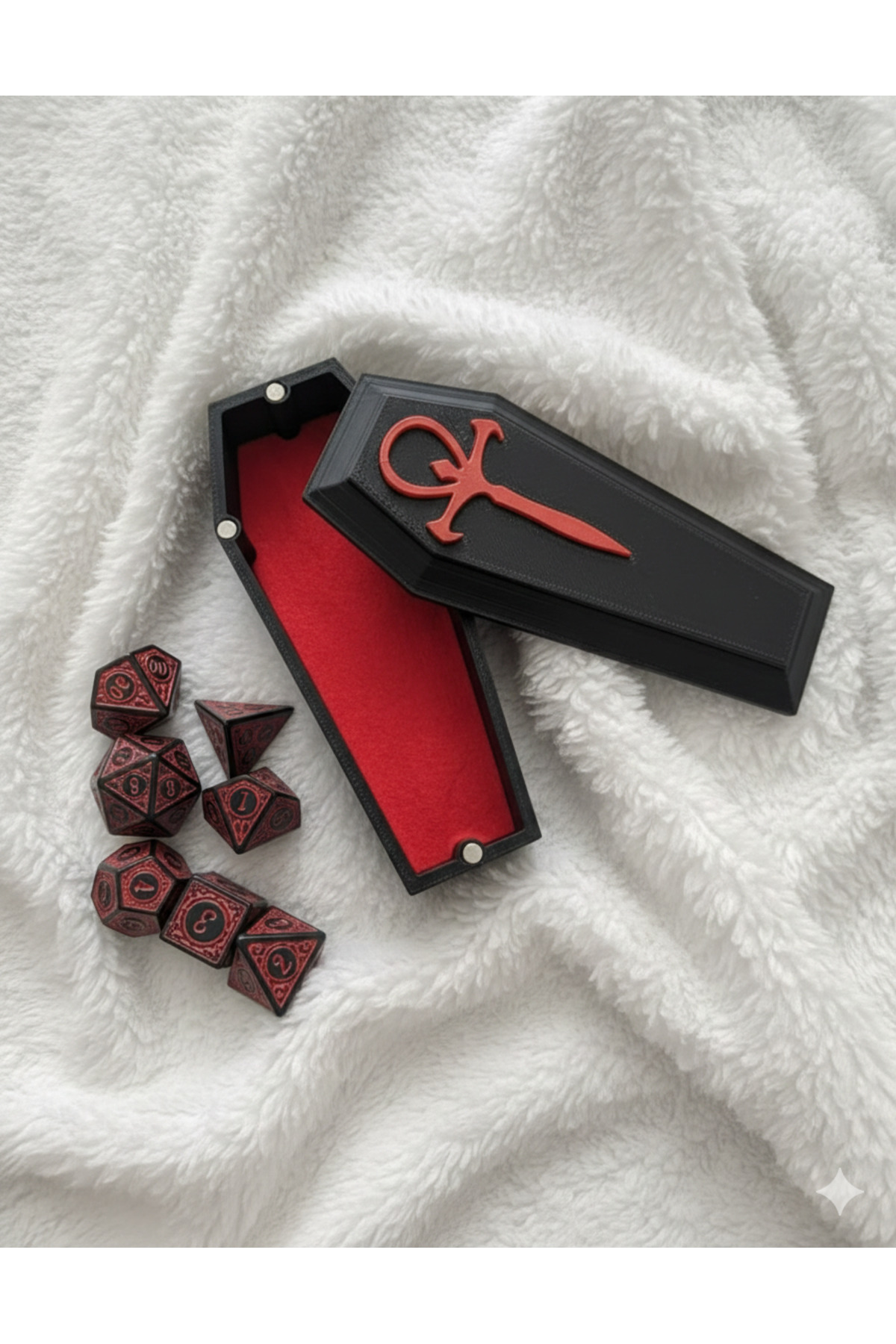 GM3dConcept Coffin Dice Box (Vampire-Kırmızı) Zar + Zar Kutusu