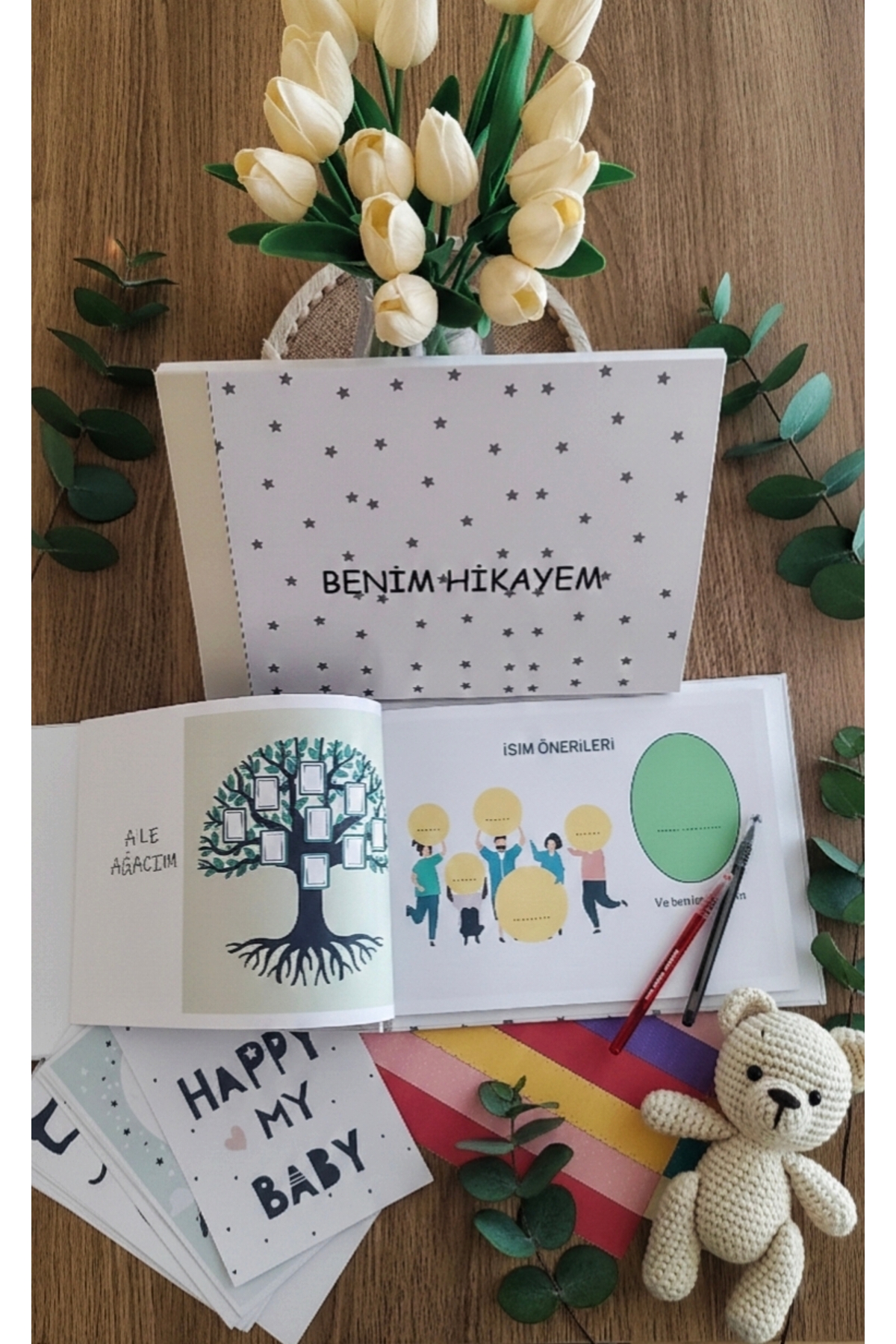 ephotox Hamilelik Ve Anne & Bebek Günlüğü + Kalem + Sticker + Anı Kartları + Kutu Yıldız Tasarım fotoğrafı 4 (önizleme)