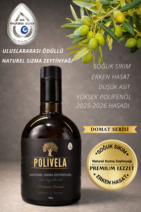 Polivela Erken Hasat Soğuk Sıkım Natürel Sızma Zeytinyağı 500 ml – Domat seri...