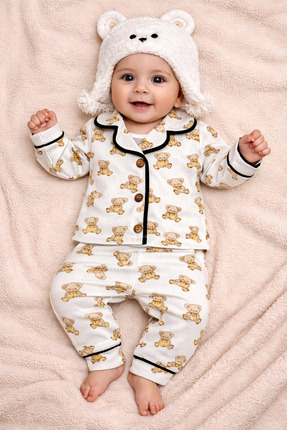 AURAKİDS İKİLİ BEBEK PİJAMA TAKIMI