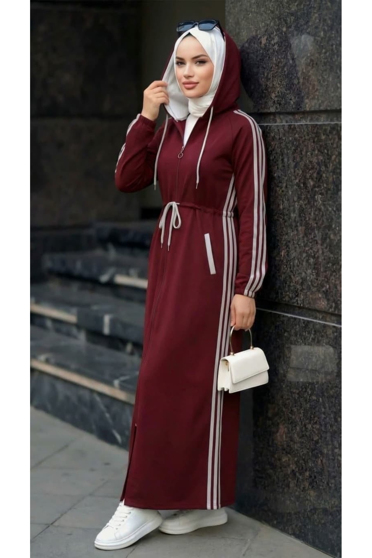 lamaro Sports Dress, Islamic Sports Clothing, Zippered Dress Trend Yol Boutique