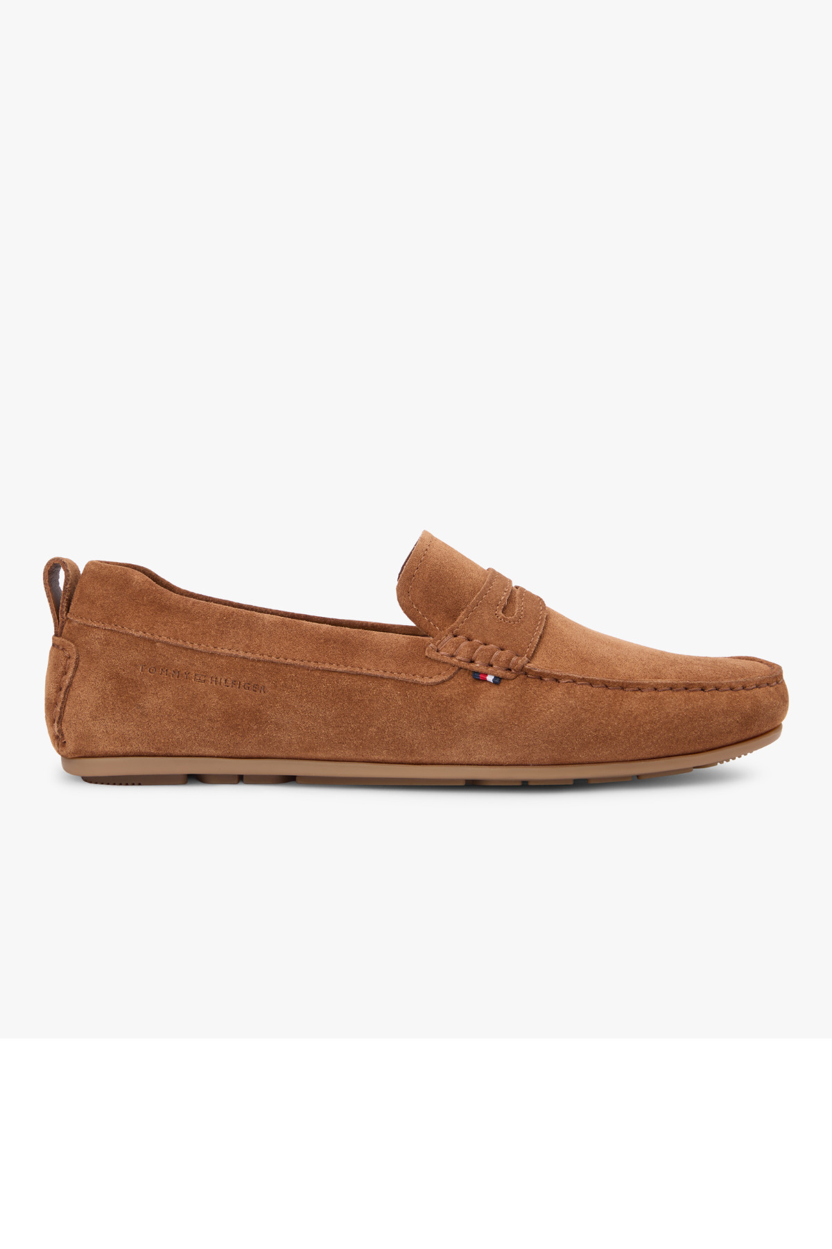 Tommy Hilfiger Core Süet Driver Erkek Taba Loafer Ayakkabı görsel 2