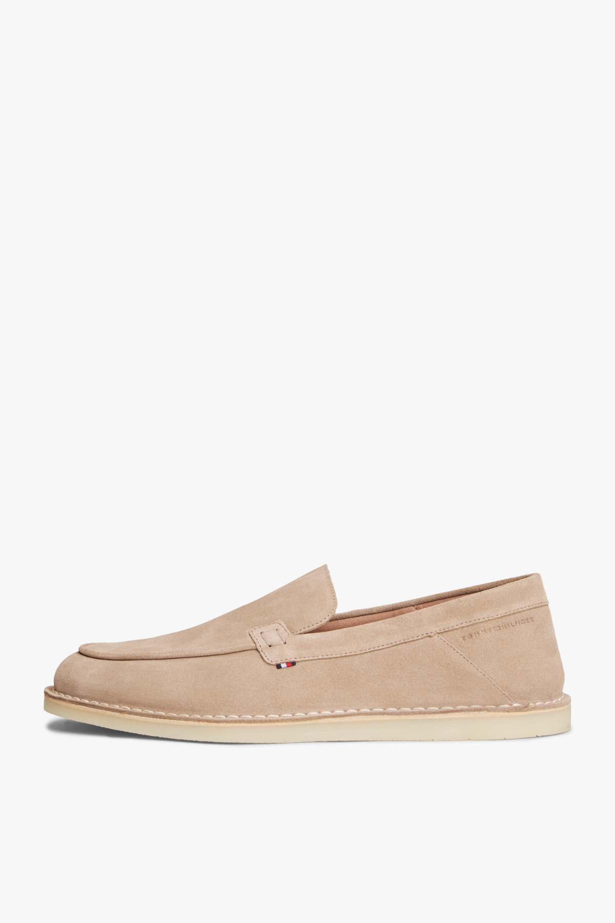 Tommy Hilfiger Erkek Dikişli Bej Süet Loafer görsel 5