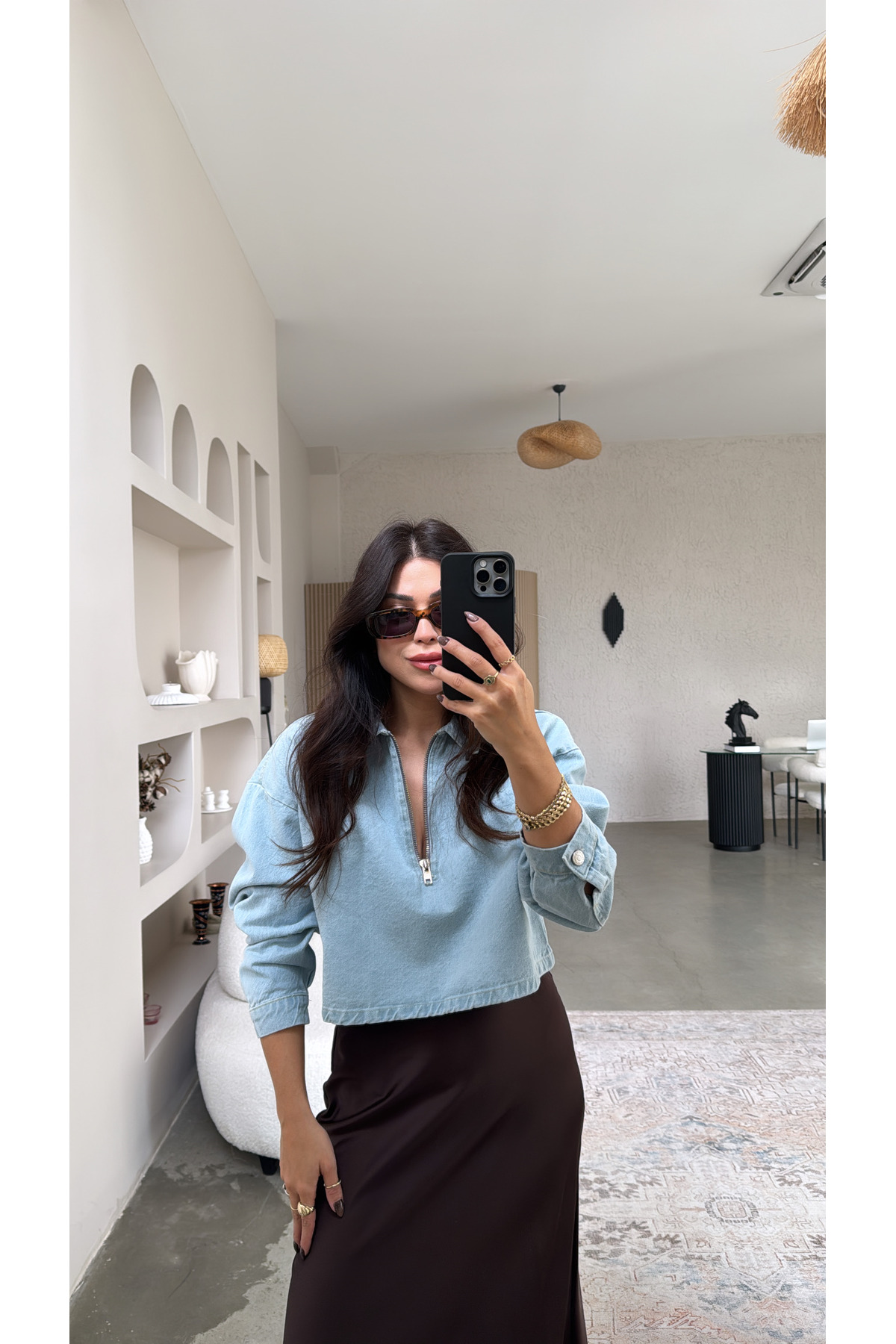 Buket Teke  Açık Renk Jean Sweat