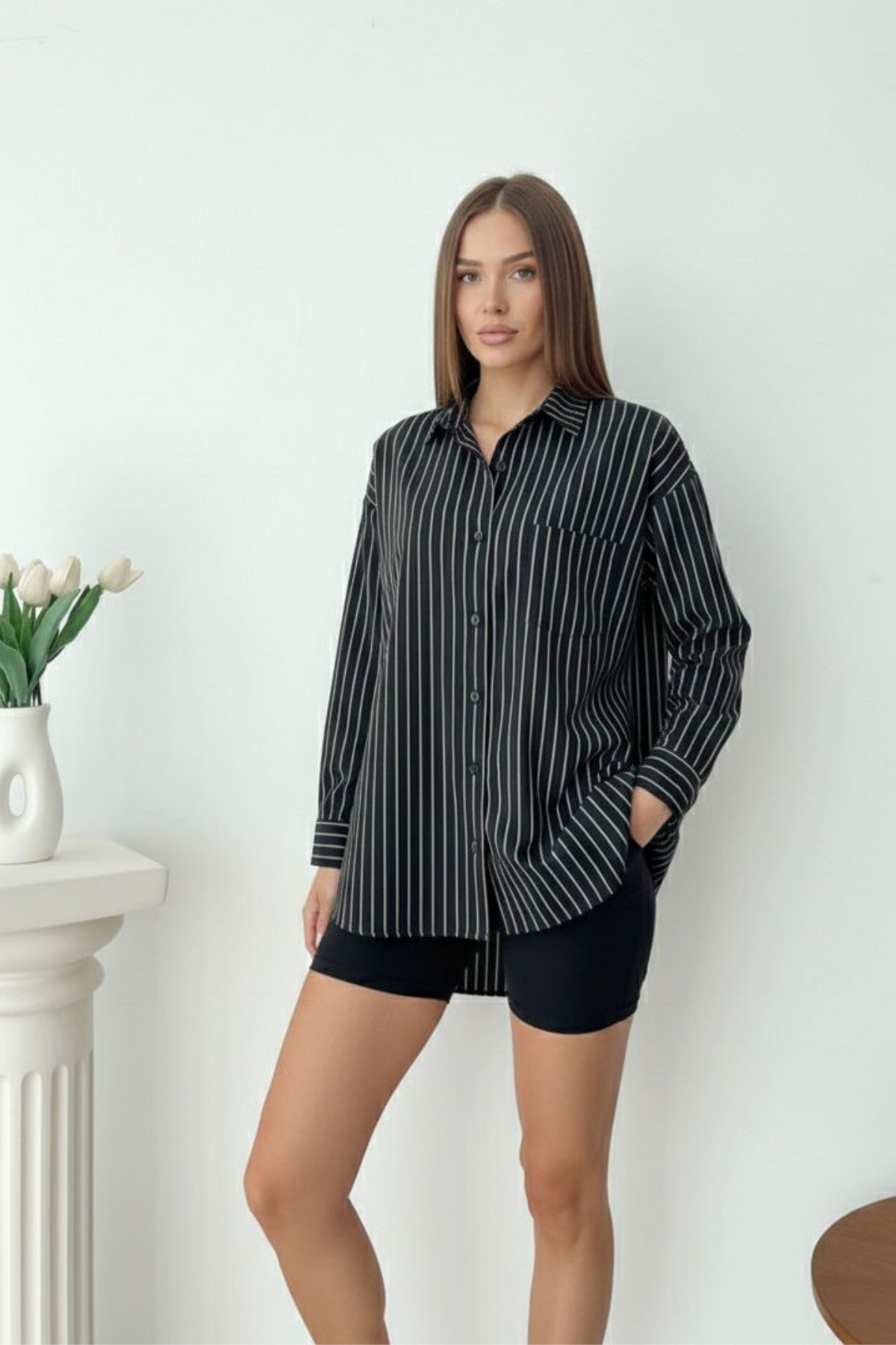 COTTON FABRIC OVERSİZE SHIRT