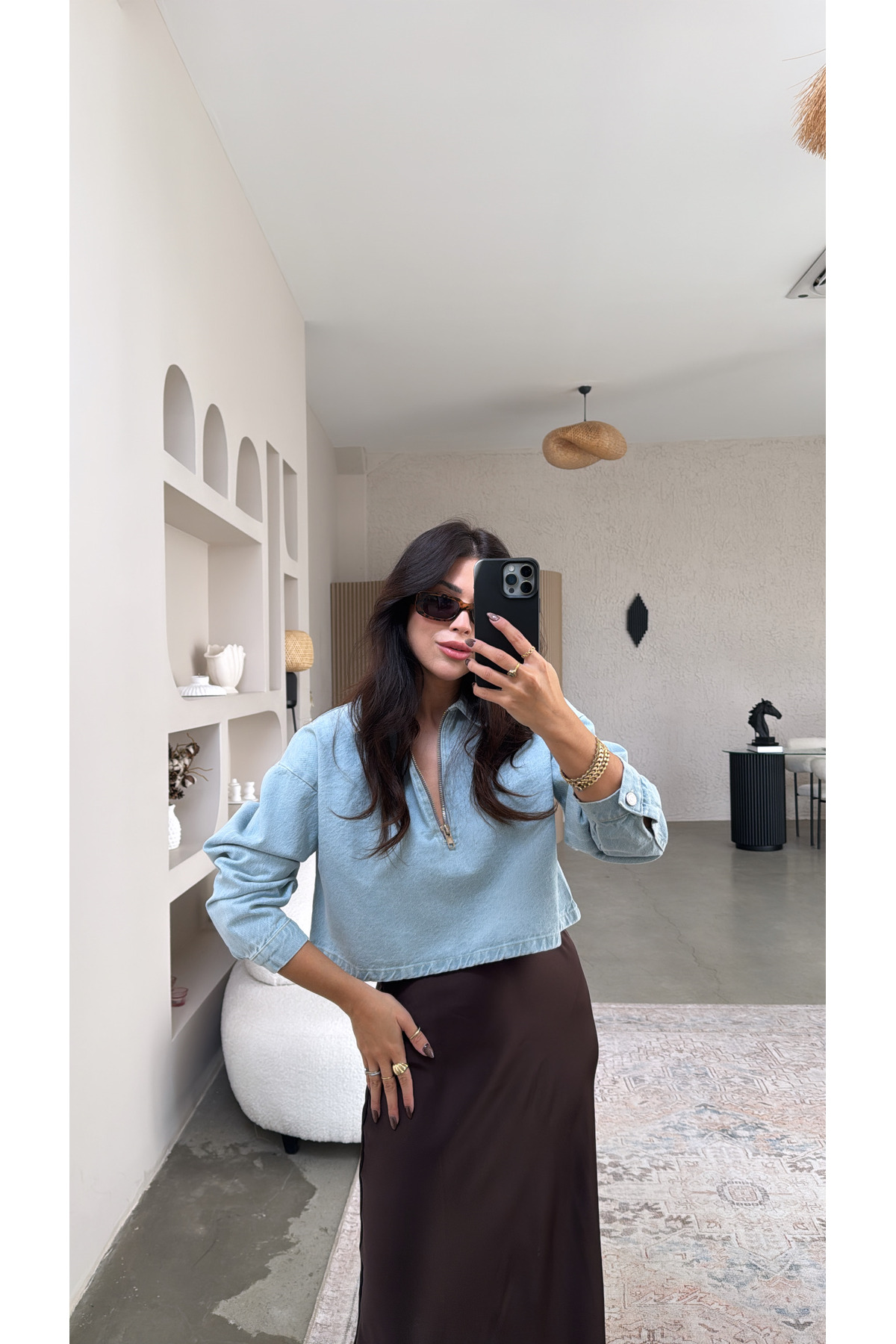 Buket Teke  Açık Renk Jean Sweat - Görsel 5