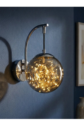 Alldesco Glow Cam Peri LED Aplik – Gold & Gümüş Gövde, Dekoratif Duvar Aydınl...