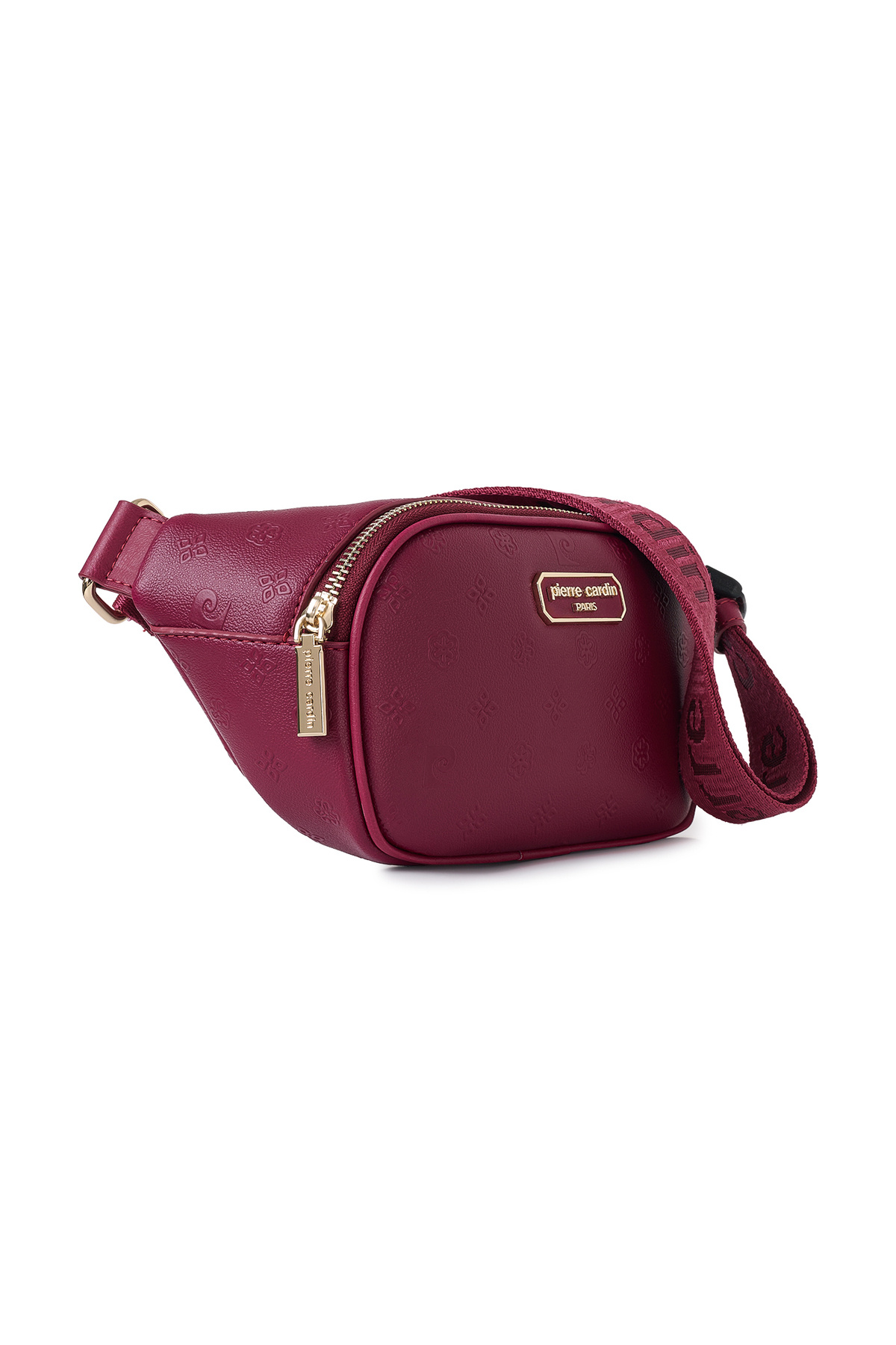 Pierre Cardin Limited Edition Vişne Ayarlanabilir Klipsli Askılı Fermuar Kapamalı Kadın Omuz Çantası Bel Çantası görsel 6