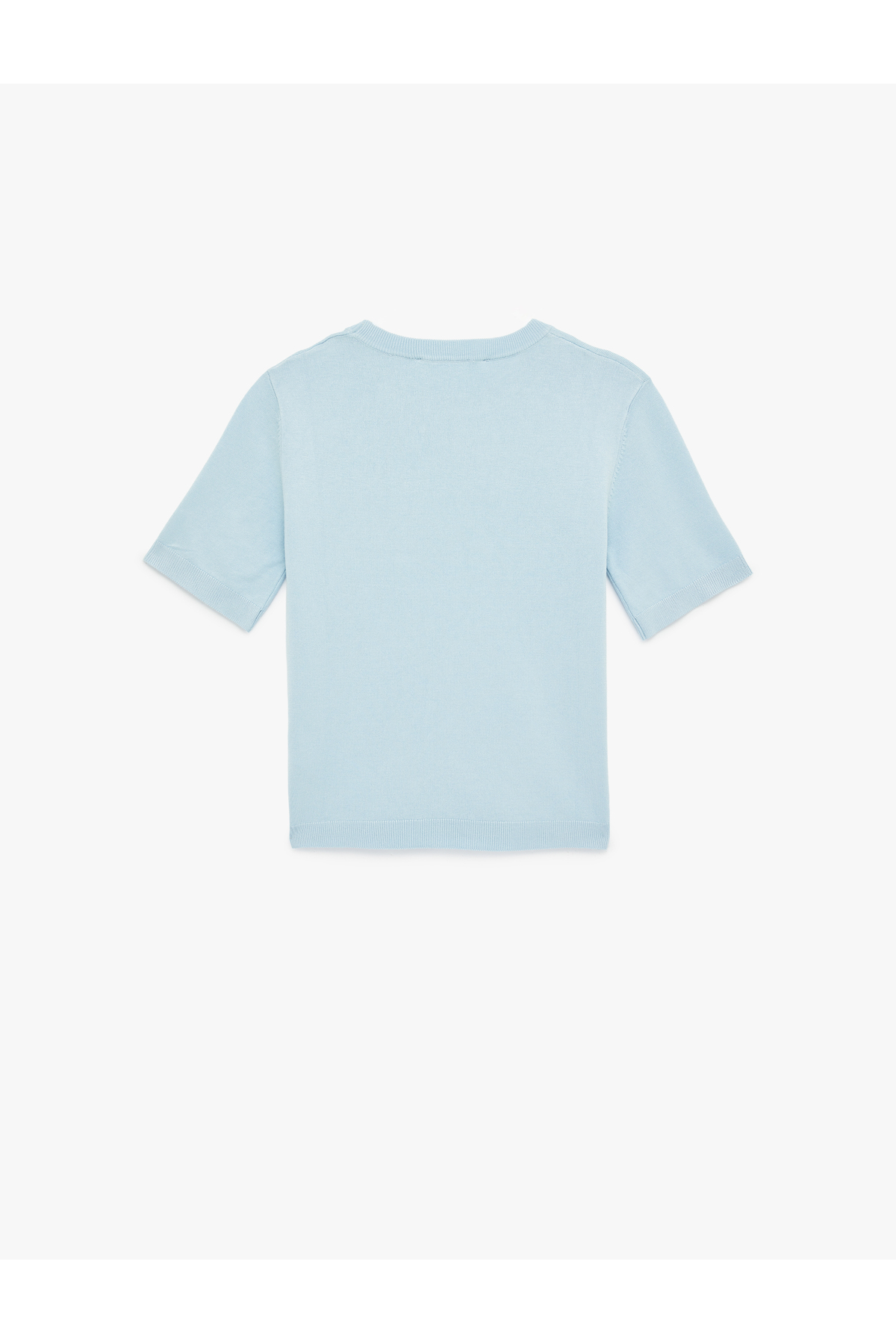 Koton  Bisiklet Yaka Kısa Kollu Triko Kazak - Görsel 4
