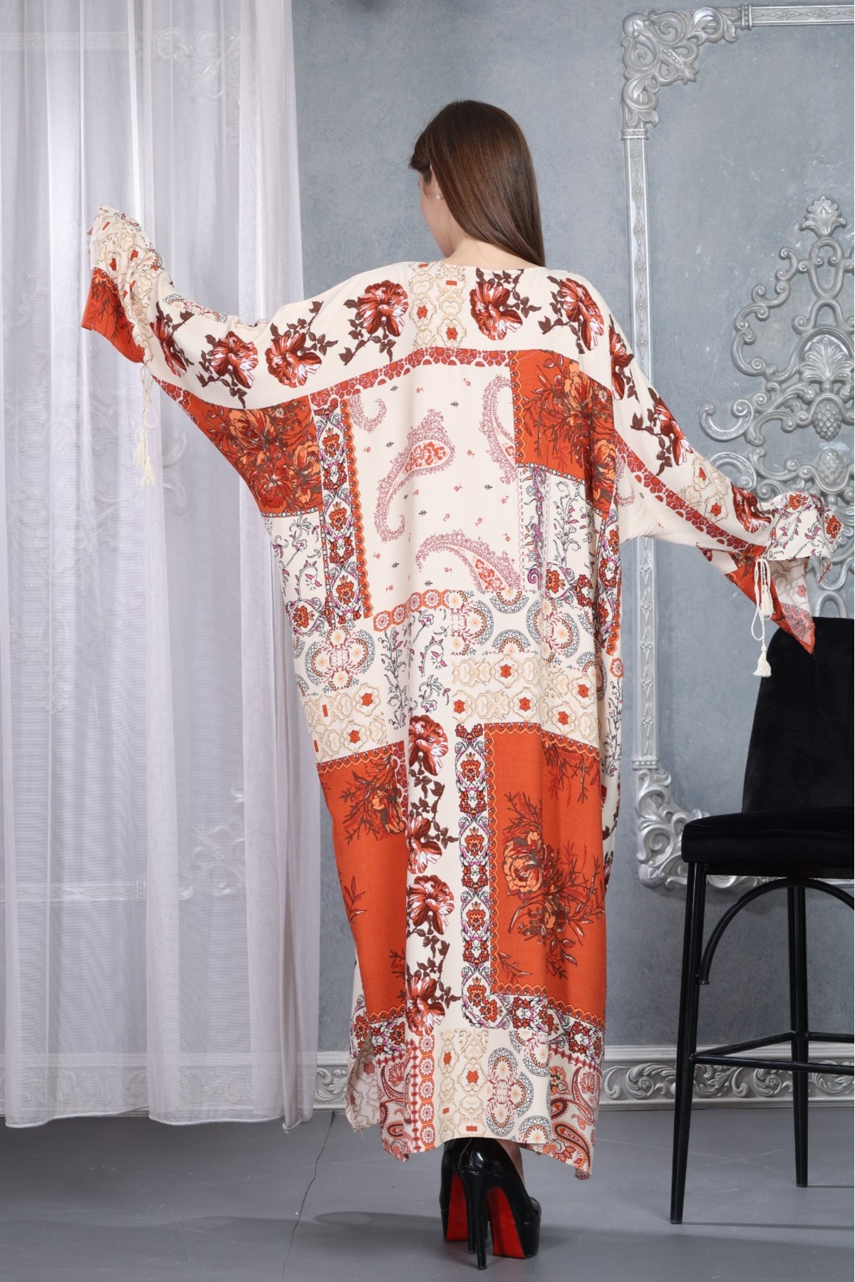 mervemoda BÜYÜK BEDEN BATTAL KALIP ELBİSE görsel 6