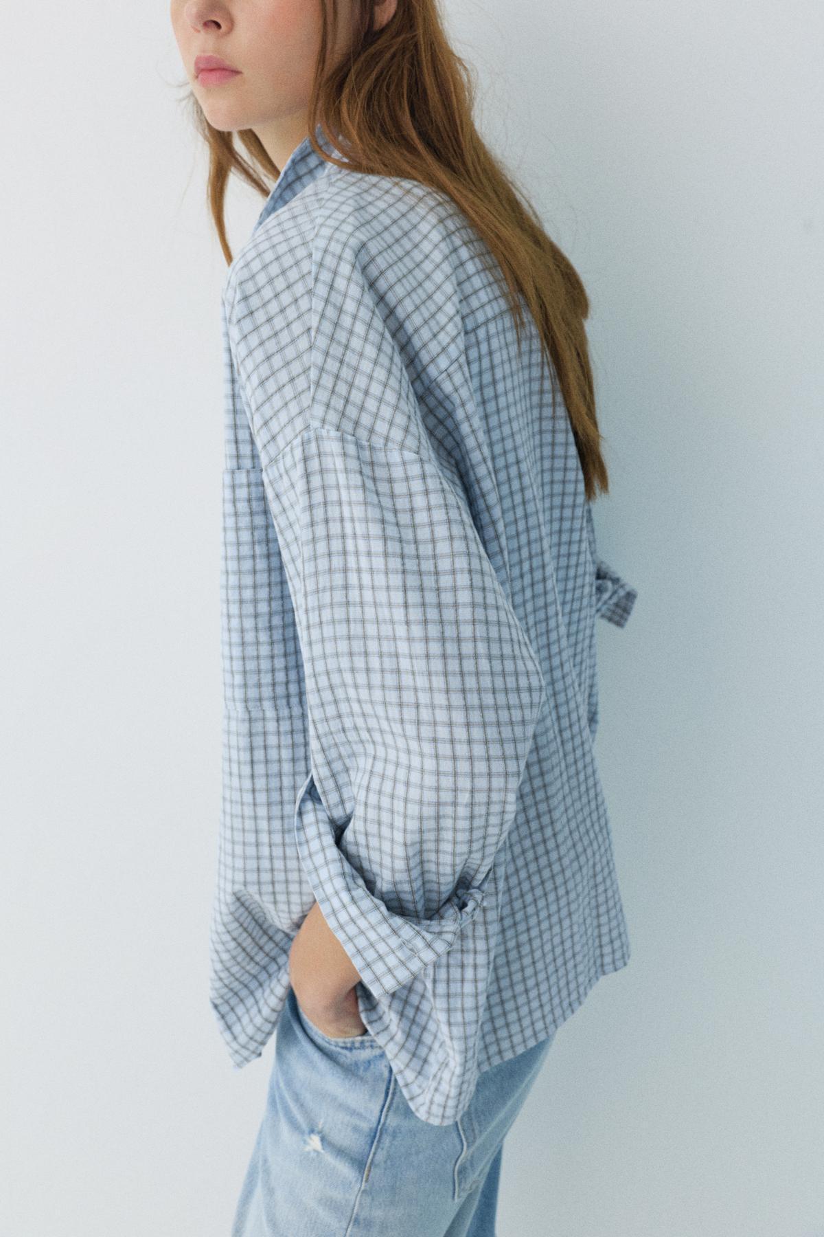 Pull & Bear  Kareli cepli gömlek - Görsel 6