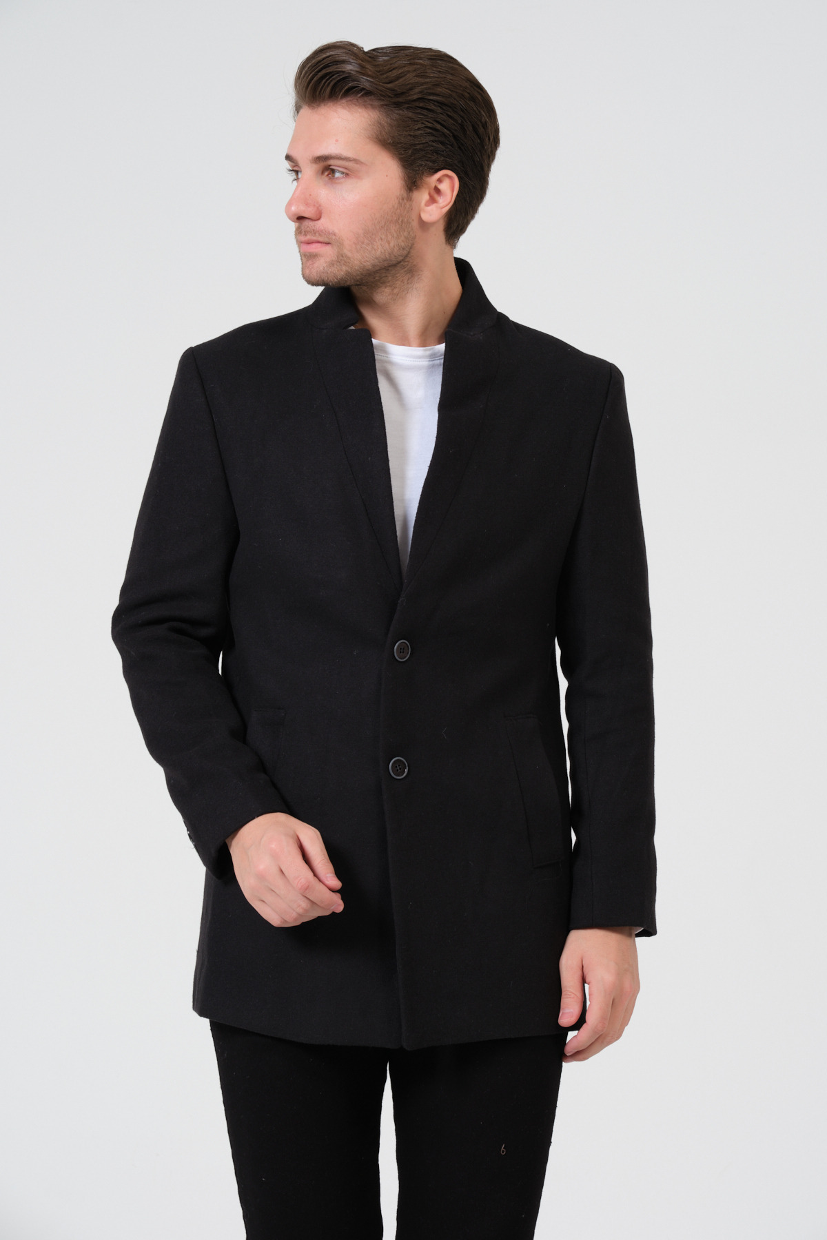 VALUE FASHION Erkek Slim Fit Kaşe Kaban, Ceket, Mont görsel 5