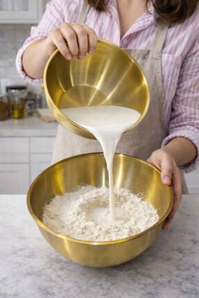 MEGY HOME 2'Lİ 2 LT 24CM-1,2 LT 19CM GOLD KARIŞTIRMA ÇIRPMA HAMUR YOĞURMA SAL...