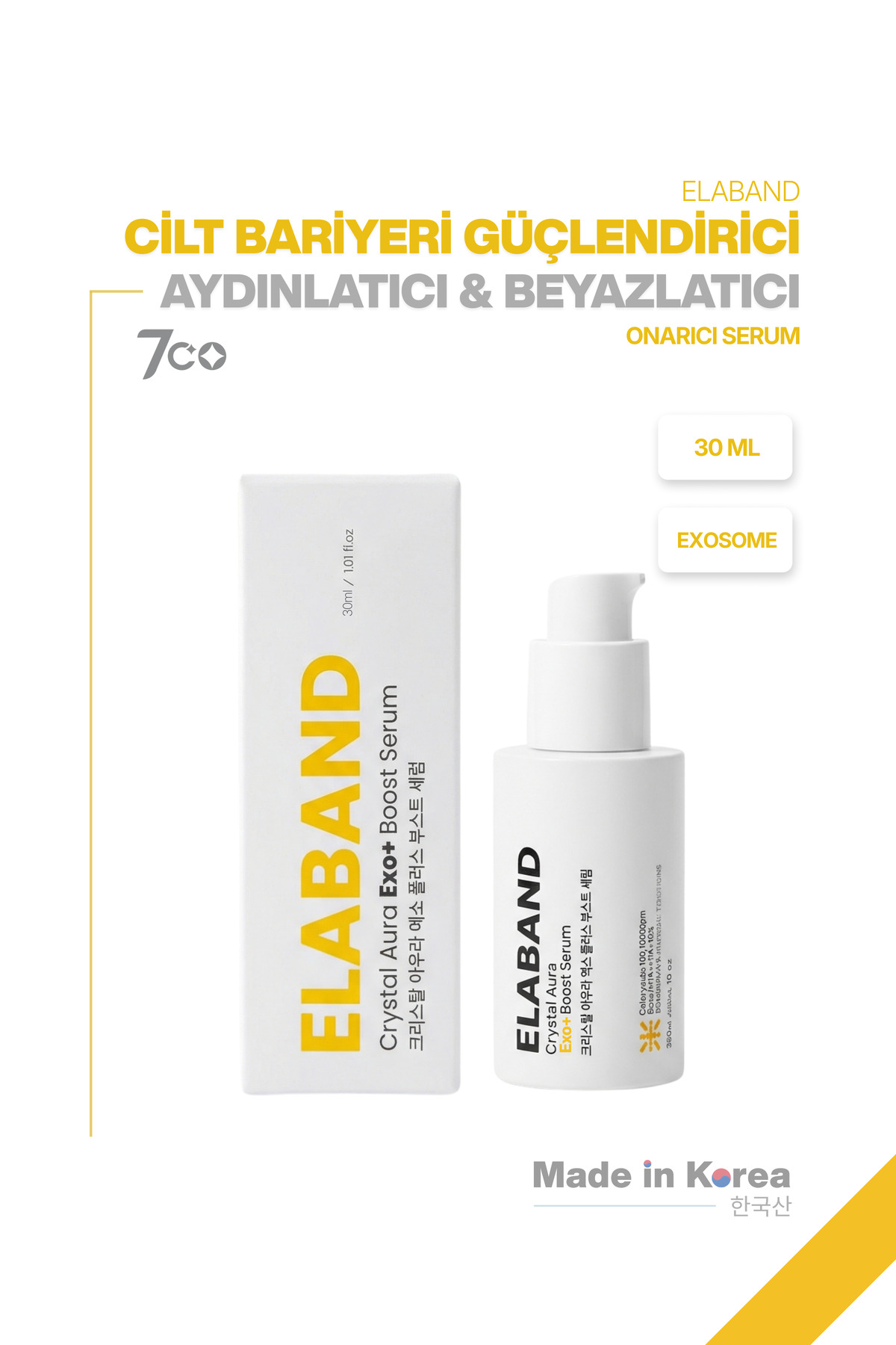Exosome | Cilt Bariyeri Güçlendirici | Aydınlatıcı | Beyazlatıcı | Onarıcı |Komple Bakım Serumu 30ml — 8809810803564