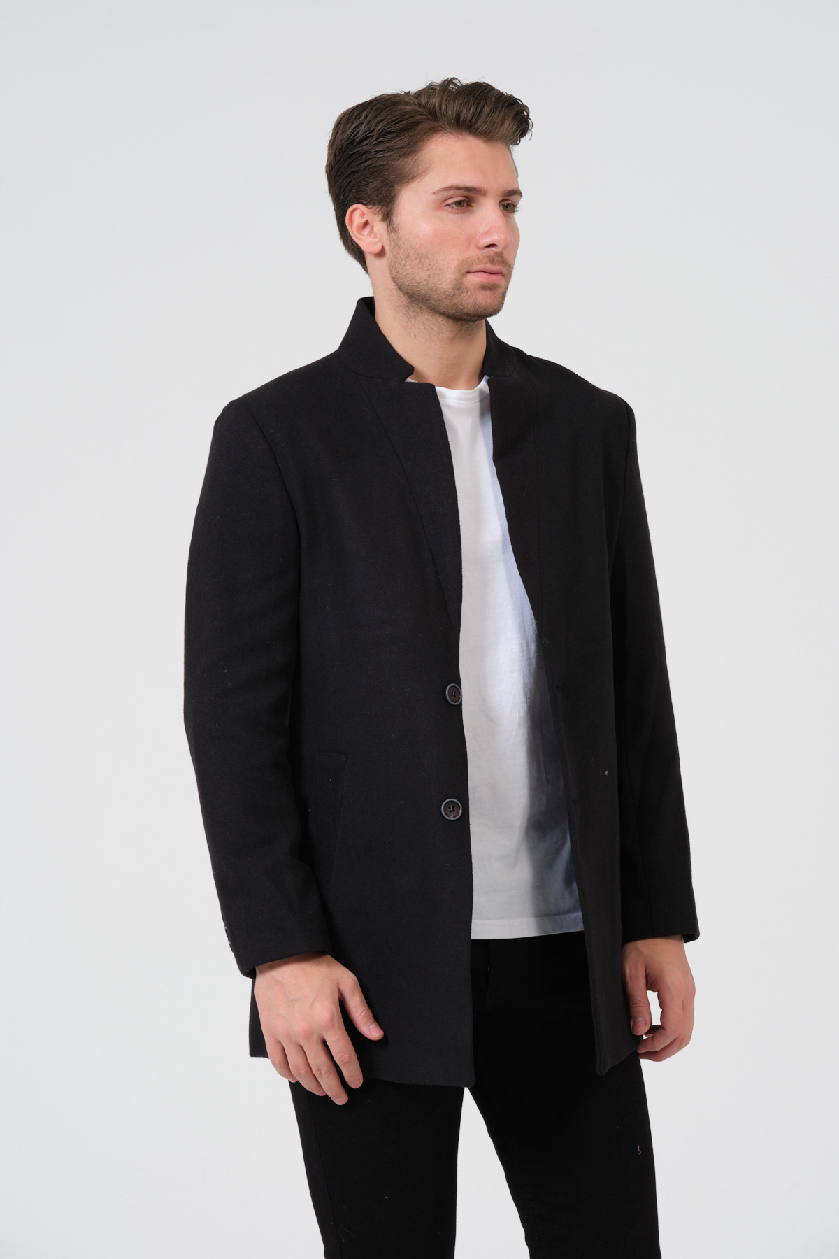 VALUE FASHION Erkek Slim Fit Kaşe Kaban, Ceket, Mont görsel 3