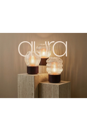 Morvia Aura Model 1 Premium Tasarım Abajur – Modern Ribbed Masa Lambası E27 U...