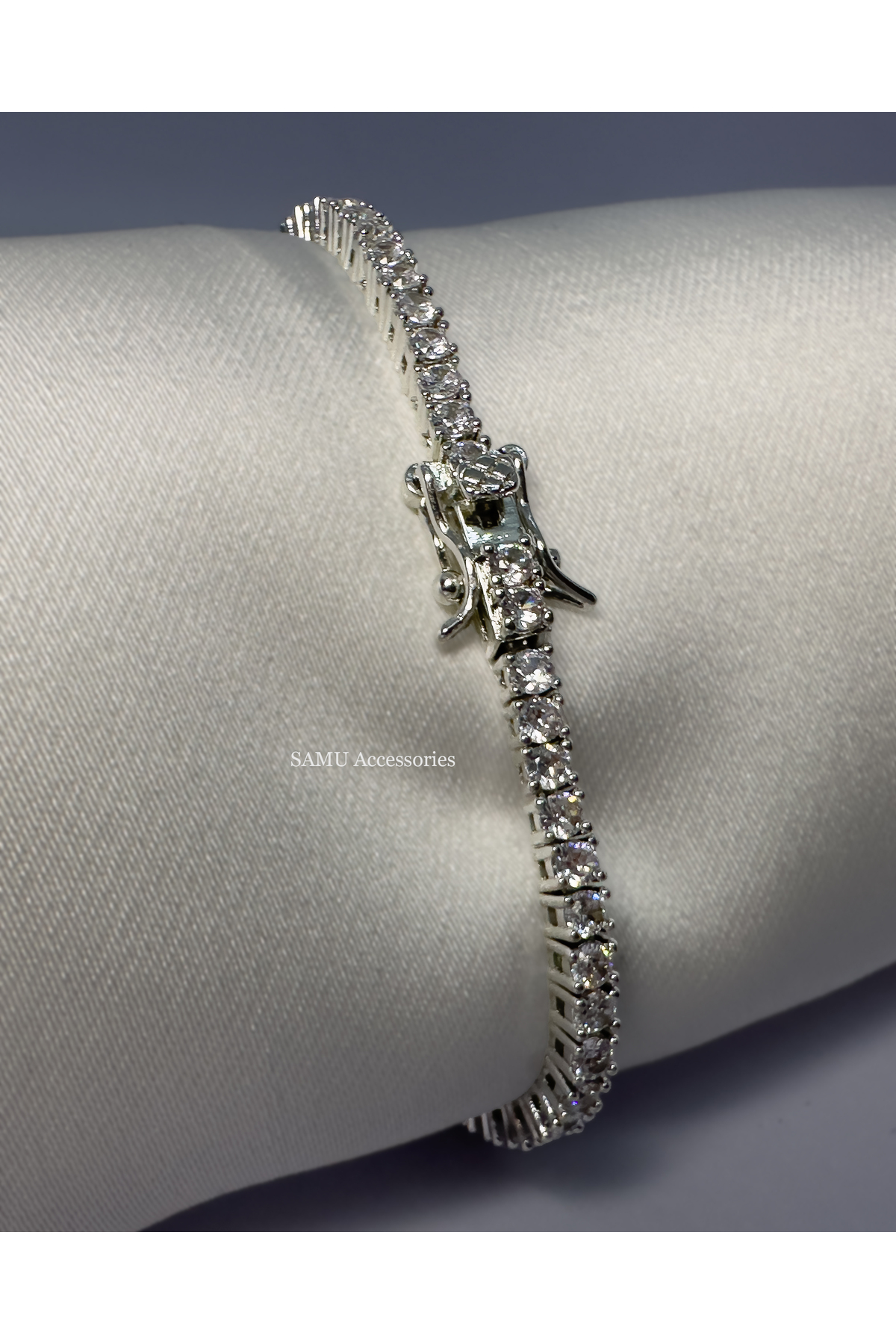 Samu Accessories Klasik Su Yolu Çelik Bileklik - Silver Classic Tennis Bracelet