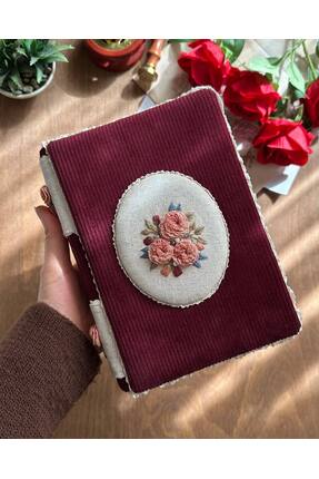 shaması El Yapımı Vintage Nakışlı Defter – A5 / 100gr / 384 Sayfa – Çizgisiz