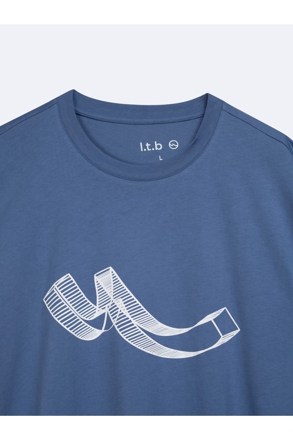 Ltb  Logo Baskılı Mavi T-shırt - Görsel 3