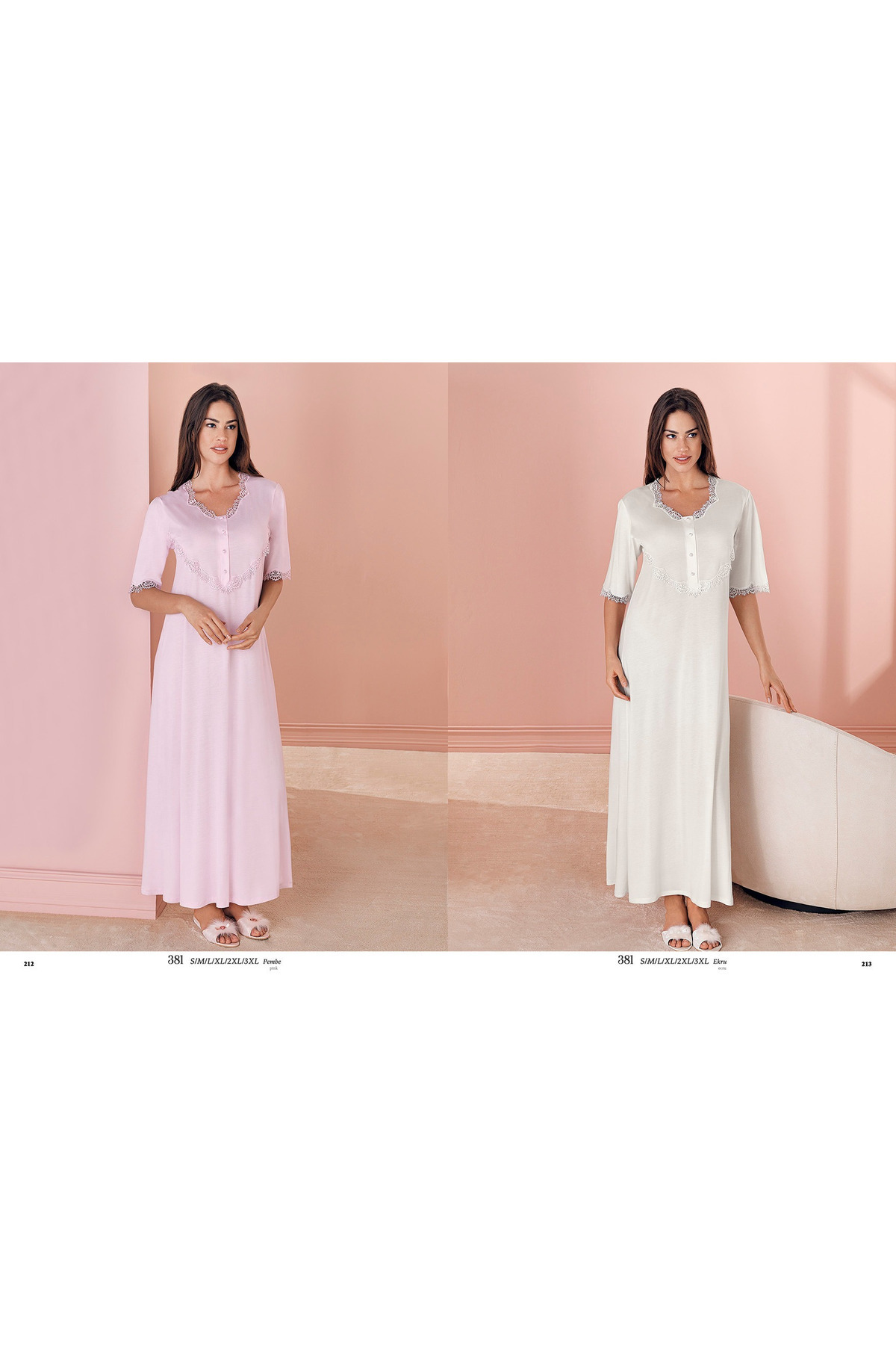 Espuar Kadın 381 Penye Rahat Lohusa Tek Gecelik