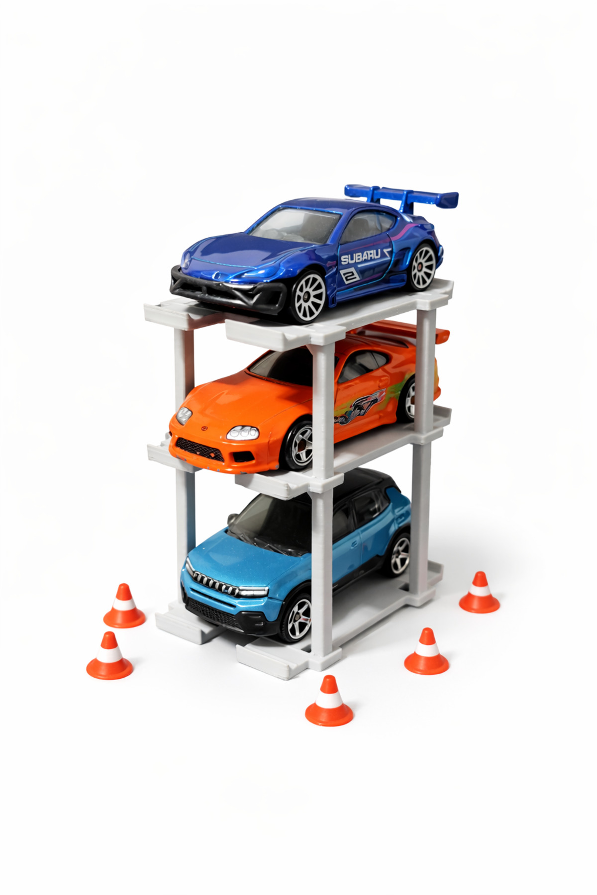 HOT WHEELS Modüler Oyuncak Araba Garajı 1/64 – Kat Kat Ayrılabilir & Eklenebilir Araç Sergileme Rafı(3 katlı) fotoğrafı 3 (önizleme)