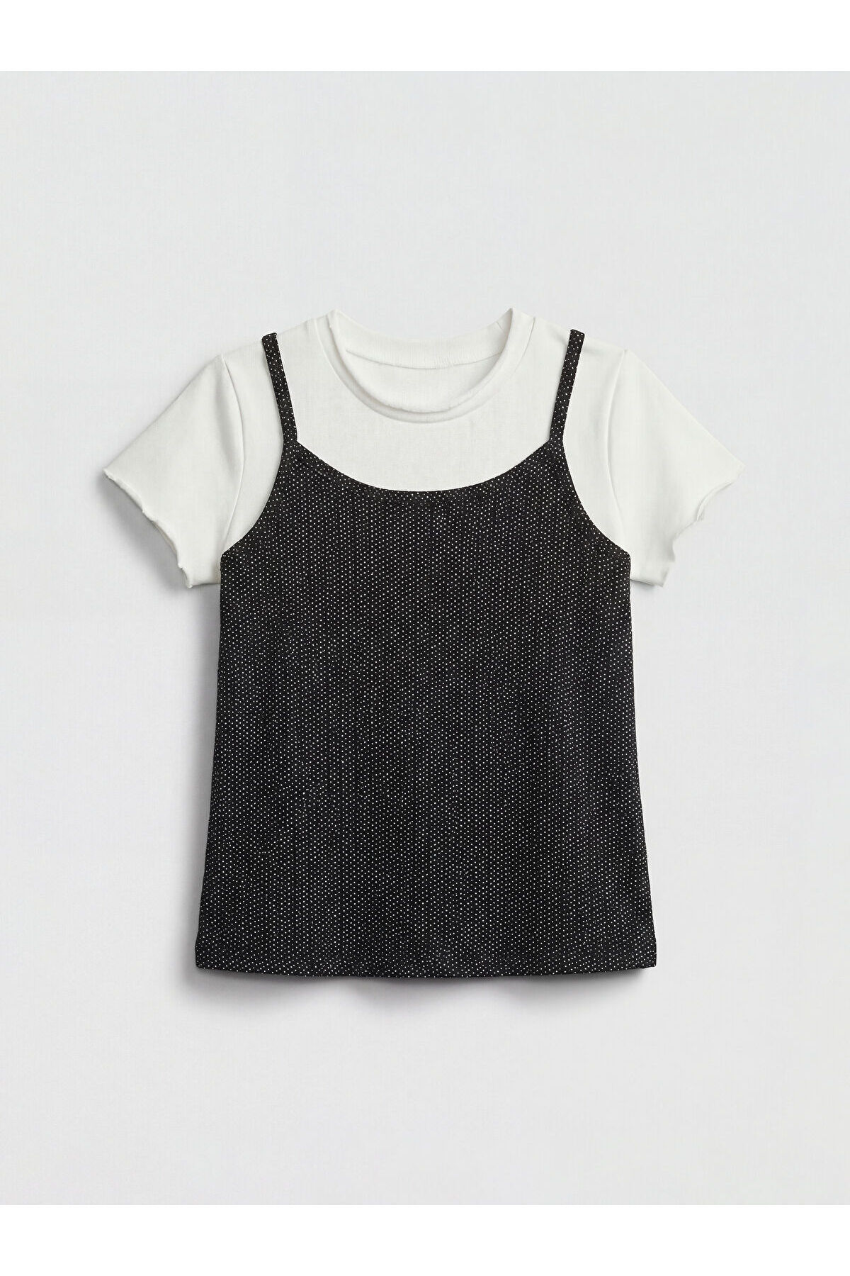 LC Waikiki M&B Collection Ekru Simli Kız Çocuk Tişört Tayt Pantolon Ve Bluz fotoğrafı 2 (önizleme)