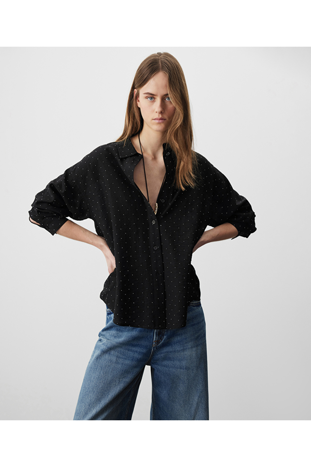 MISS IPEKYOL  Hotfix baskılı gömlek - Görsel 6