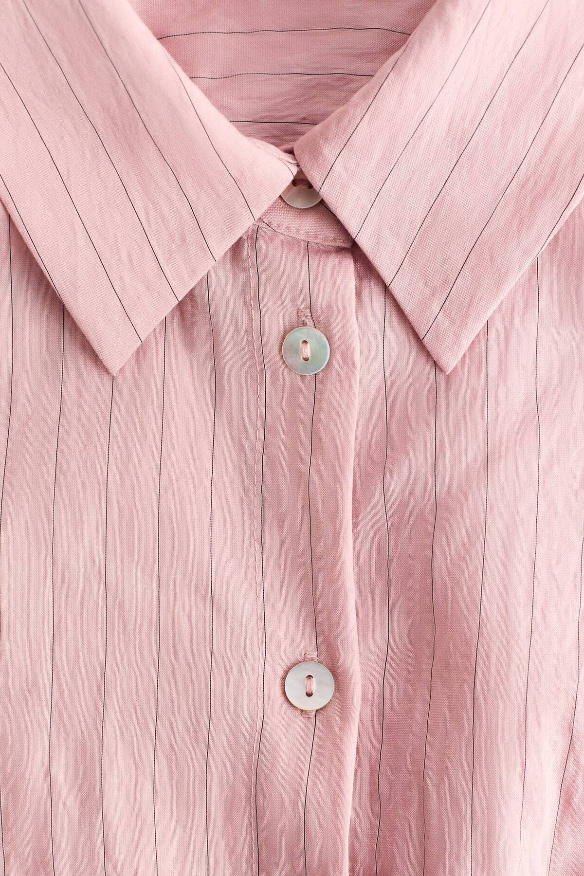 H&M  Beli Belirgin Kesimli Gömlek - Görsel 2