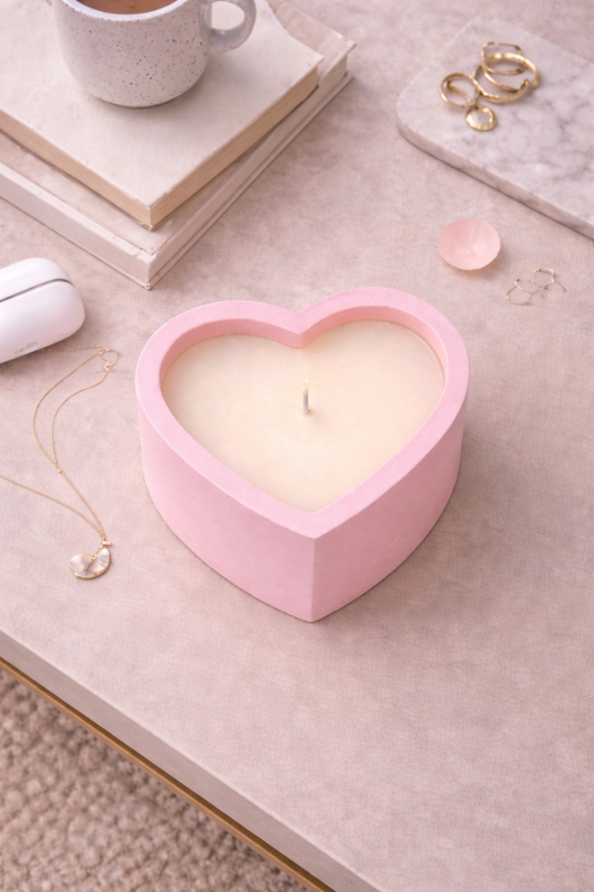 Powder Scented Concrete Candle Gift Decorative Scented Candle Special Occasions Special Moments Single Wick Scented Candle