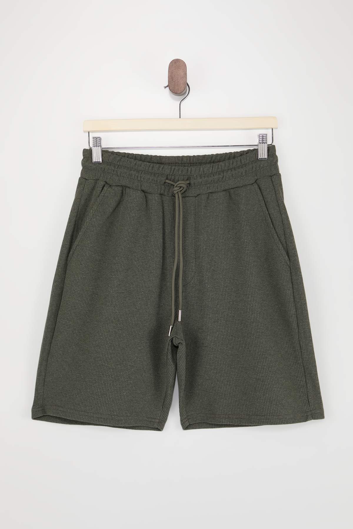 Trendyolmilla  Haki-Gri 2'li Regular/Normal Kesim Dokulu Paketli Şort&Bermuda TMNSS23SR00076 - Görsel 2