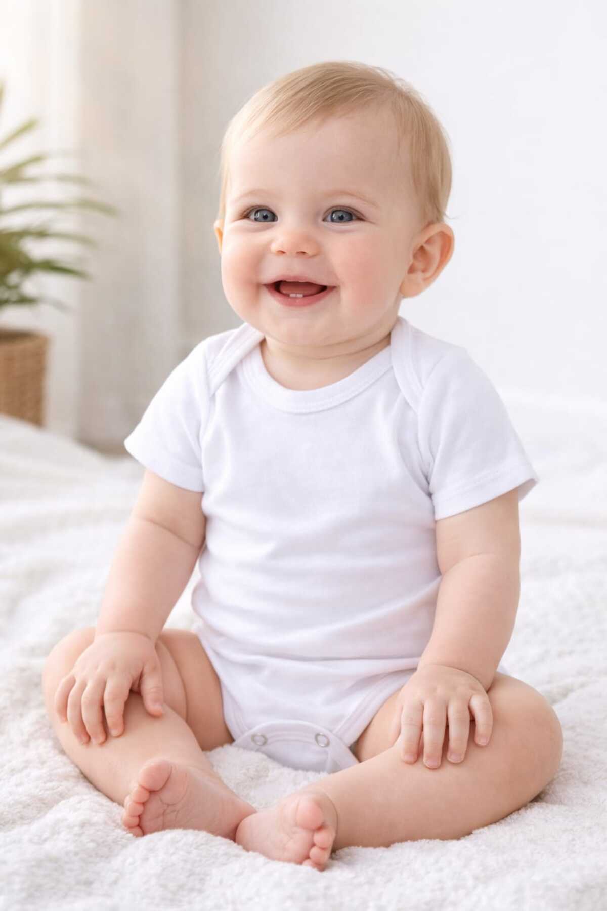 vieso 5'li Kısa Kollu Pamuklu Kız Erkek Çıtçıtlı Body Zıbın Atlet fotoğrafı 2 (önizleme)