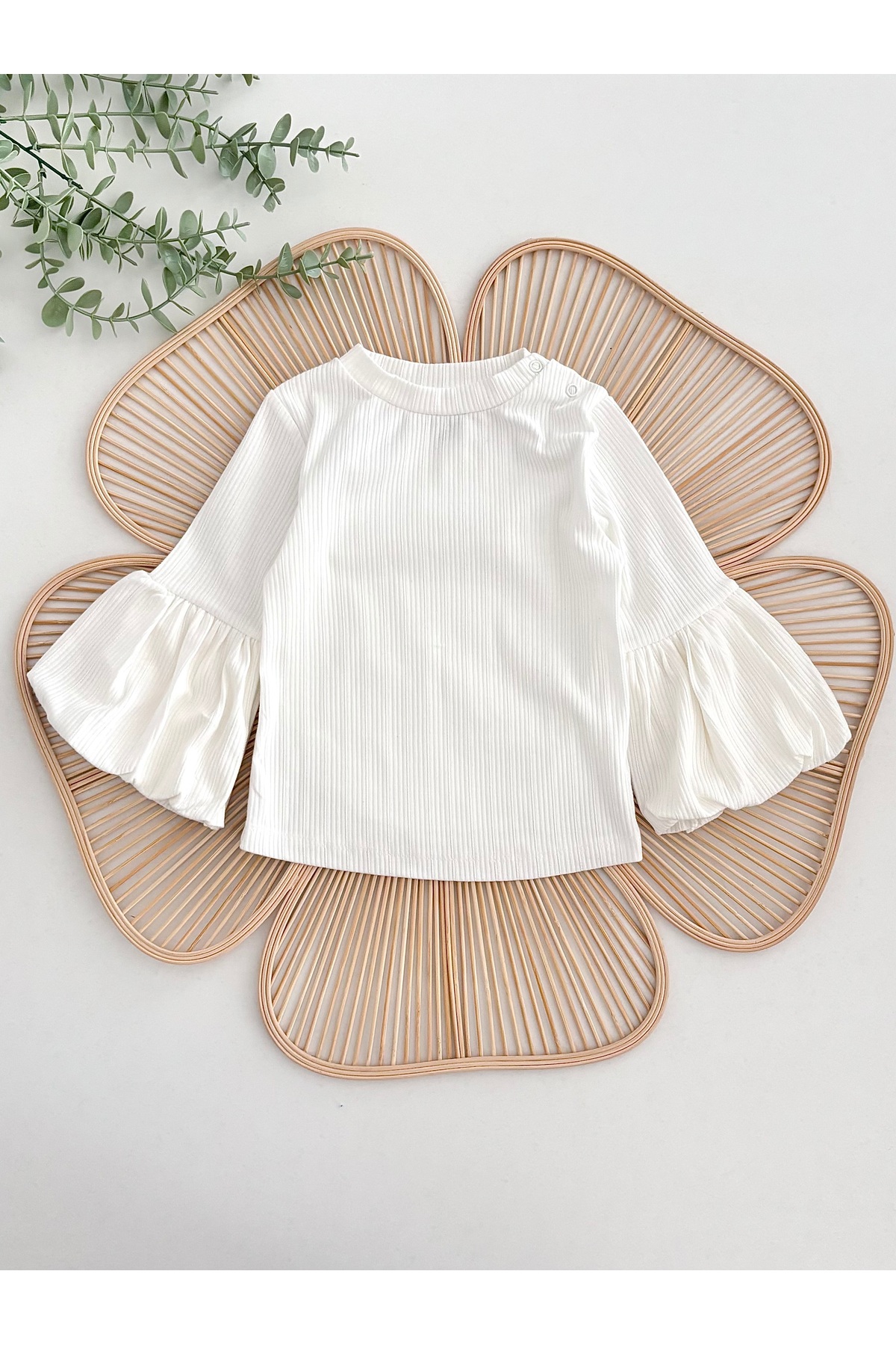 Jammybaby Palazzo Jean Kot Salopet Tulum %100 Pamuk Likralı Ribana Balon Bluz Lüks Püsküllü Kız Bebek Takım fotoğrafı 5 (önizleme)