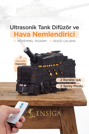 EN SİGA Tren Tasarımlı LED Işıklı Aroma Difüzör & Hava Nemlendirici