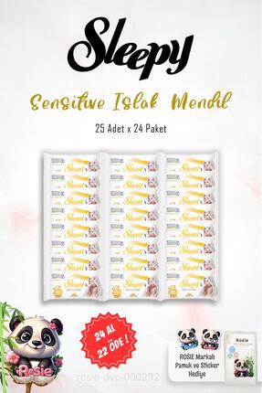 Sleepy 24 AL 22 ÖDE Sleepy Sensitive Islak Mendil 25'li ve 60'lı ROSIE