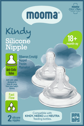 MOOMA Kindy 2li Biberon Emziği 18+ Ay
