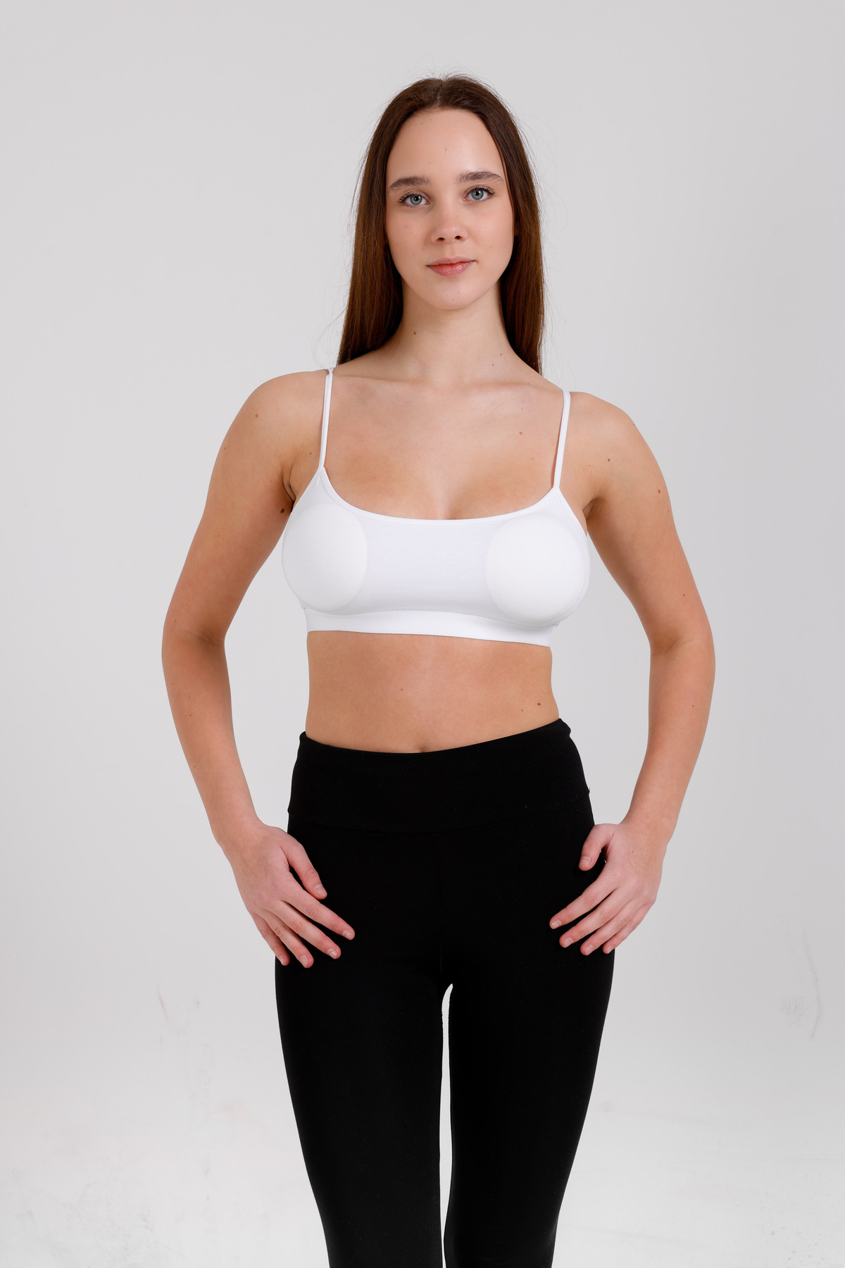Clara Butik Kadın Renkli 5 Li Ip Askılı Pedli Sporcu Sütyen Yarım Atlet görsel 3