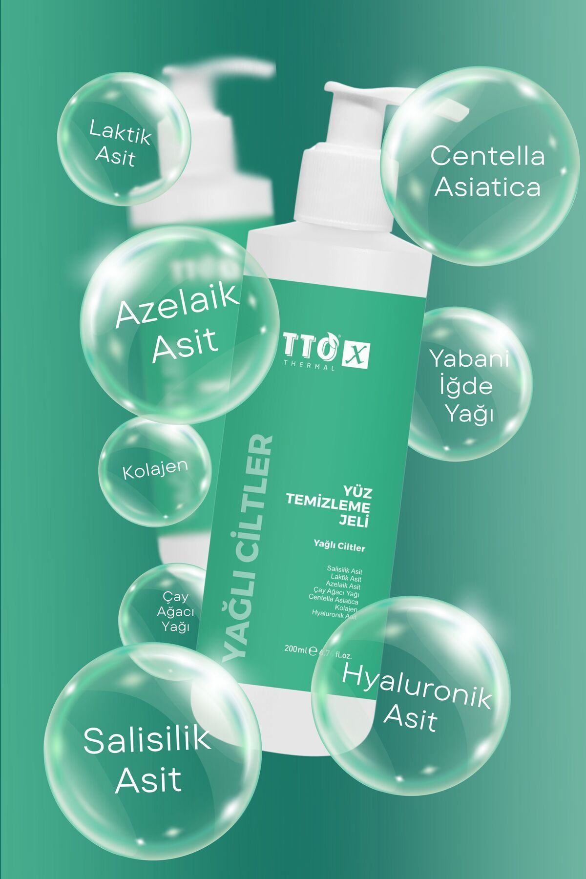 Yüz Temizleme Jeli Gözenek Arındırıcı 200 ml Kolajen X Yağlı Ciltler — 8684576001252 — تصویر 4 از 7