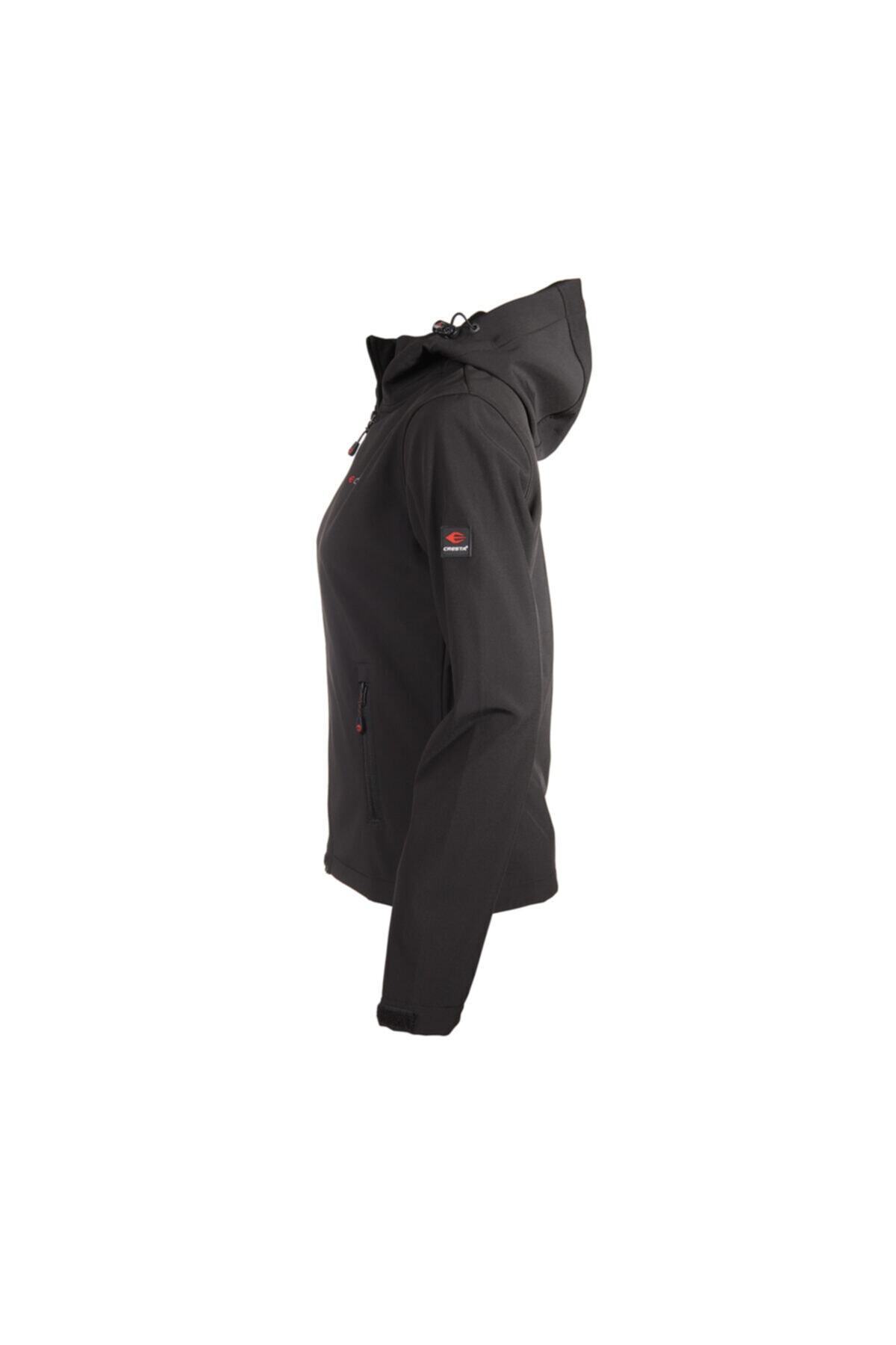 Cresta Outdoor Kapüşonlu Kadın Basic Softshell Ceket görsel 2