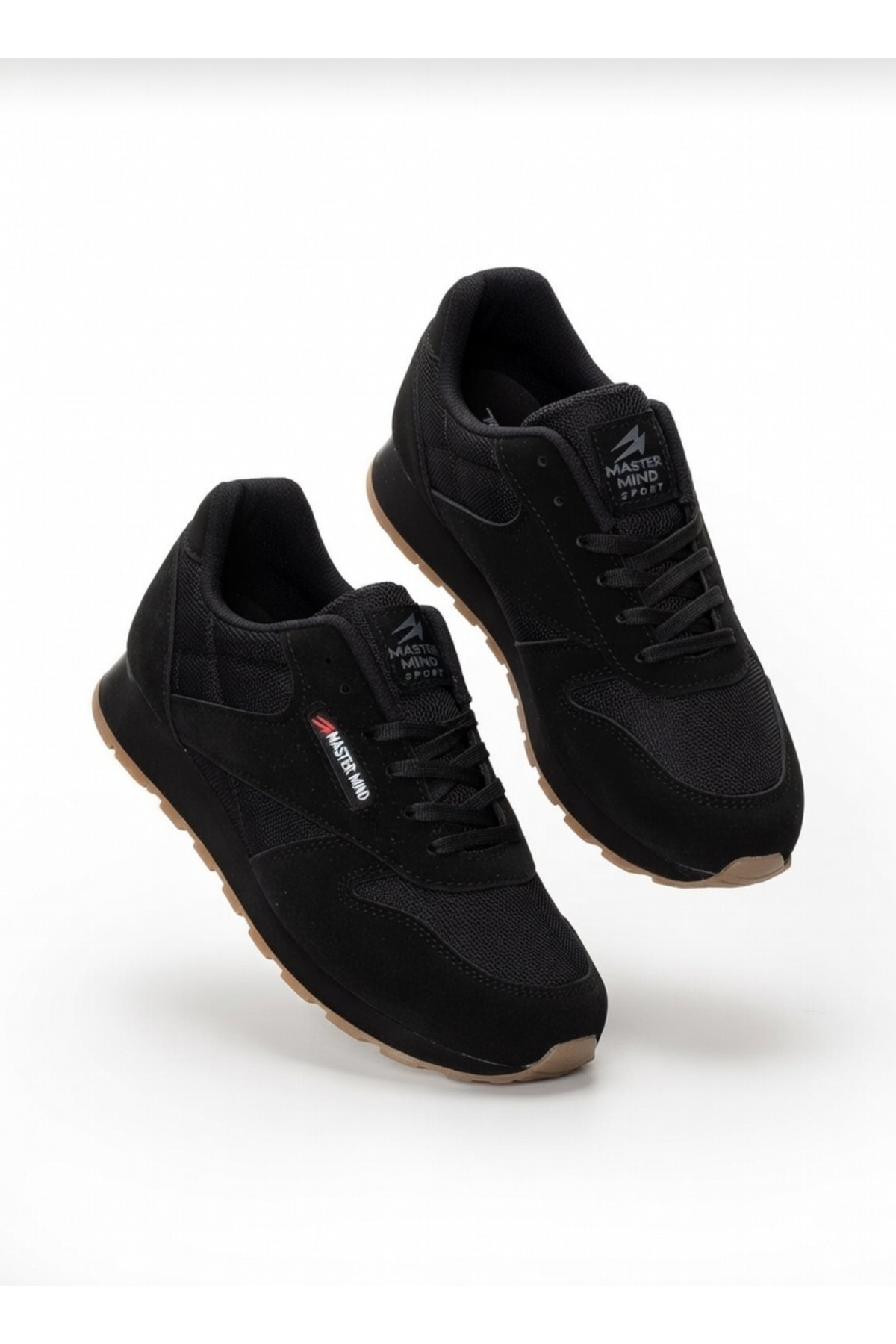 WEBORN  Erkek Siyah Kahve Günlük Ortopedik Esnek Hava Alan Rahat Yumuşak Taban Sneaker Spor Ayakkabı