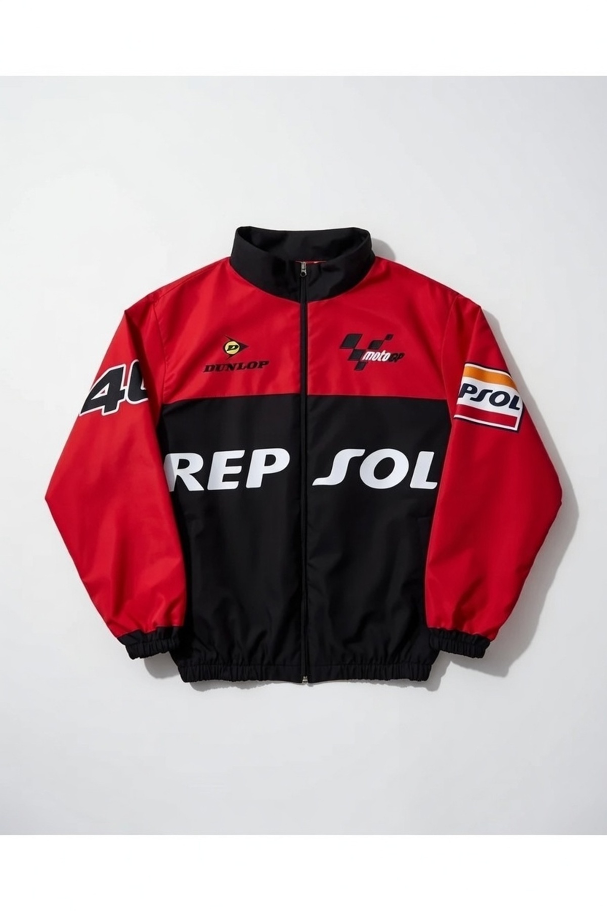 بارانی بادگیر مشکی قرمز چاپ شده سایز بزرگ Repsol Unisex Parachute Fabric — قرمز LSHNHRLY1 — تصویر 2 از 8