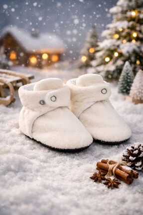 Peppino Organik Pamuk Astarlı, Bebek İlk Adım Ayakkabısı, Kaydırmaz Taban, Be...