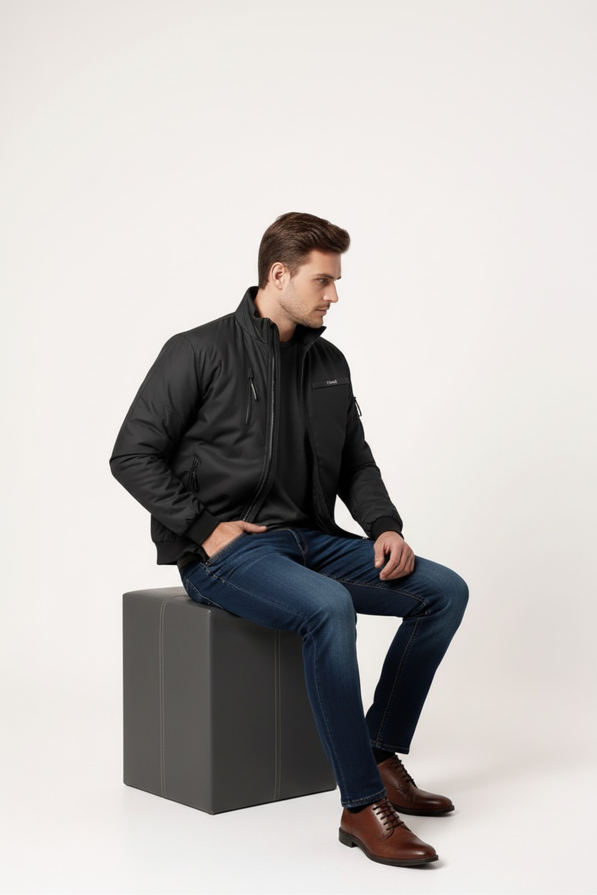 AtlasGiyim  Yeni Sezon Erkek Hafif Kışlık Mevsimlik Mont - Görsel 3