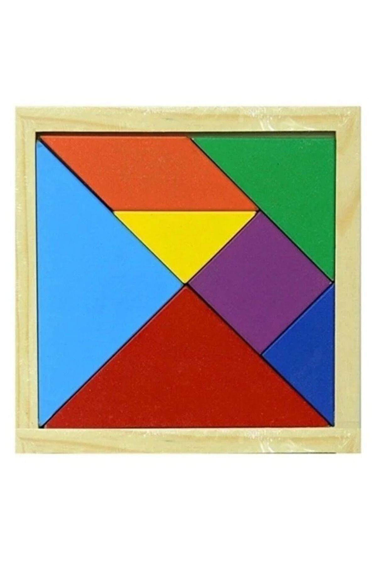Bebek Özel Ahşap Tangram 7 Parça Eğitici Renkli Akıl Zeka Mantık Ve Strateji Oyunu Montessori 11 X 11 cm fotoğrafı 2 (önizleme)