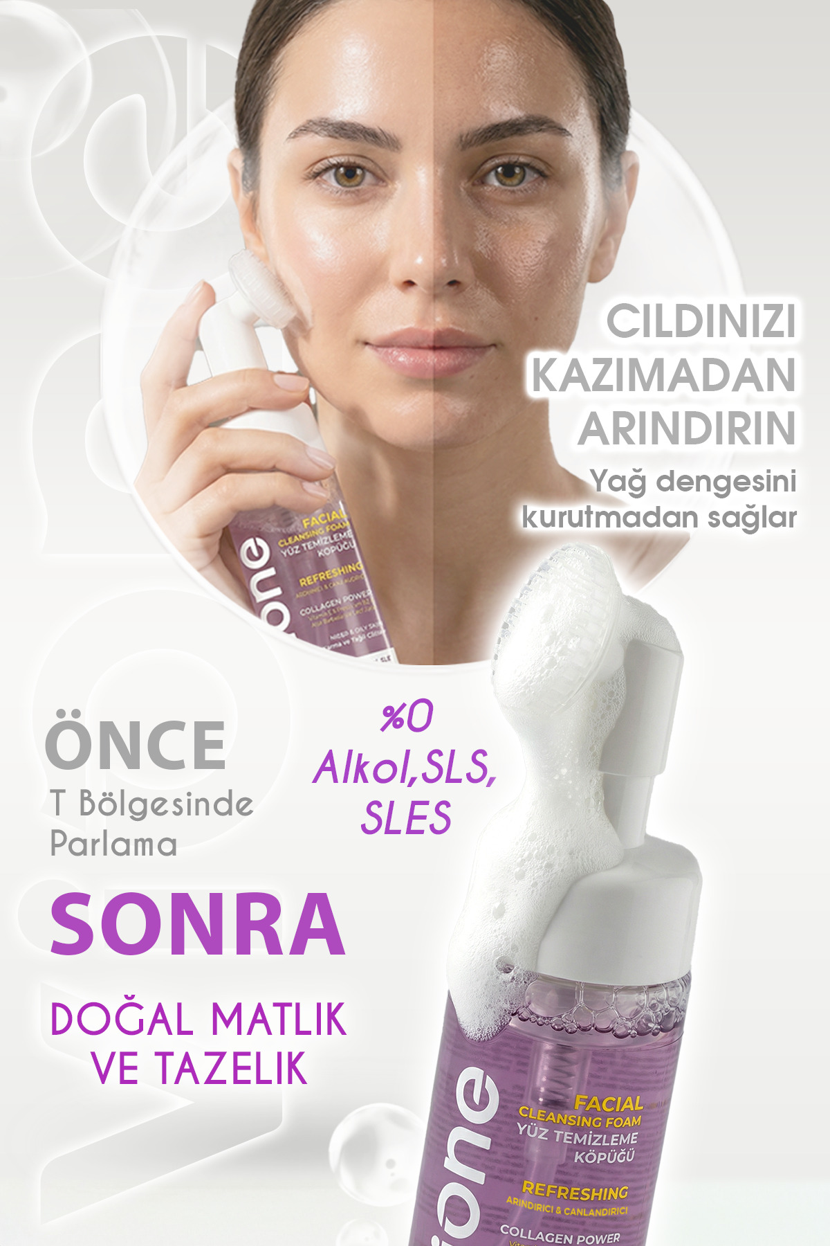 Yüz Temizleme Köpüğü Arındırıcı & Canlandırıcı Masaj Başlıklı 150ml 2 Adet — 1000000774566 — تصویر 4 از 4