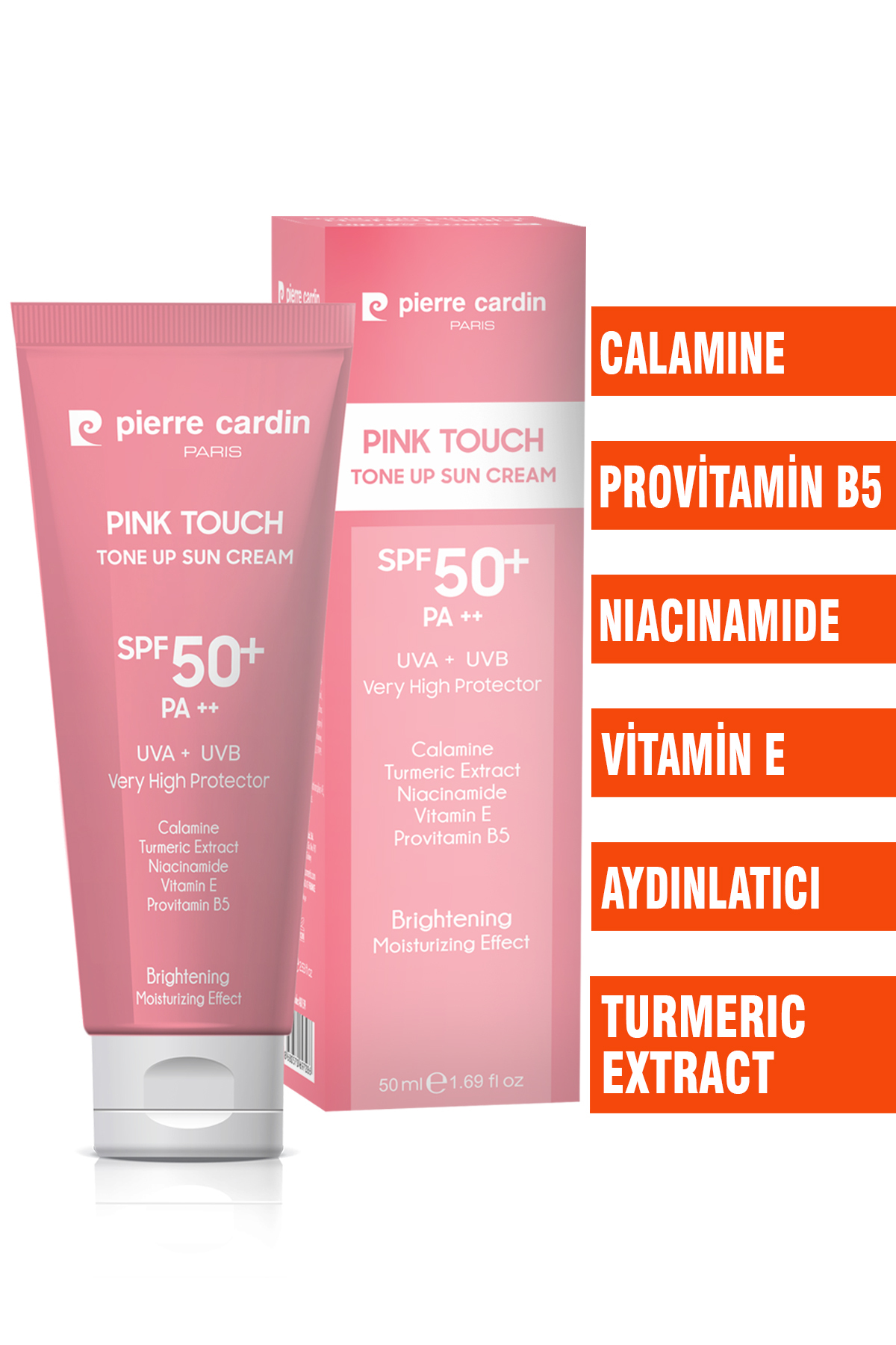 کرم ضد آفتاب روشن کننده صورت تون ایşitleyici Pink Touch Tone-Up SPF50+/PA++ – 50 میلی لیتر