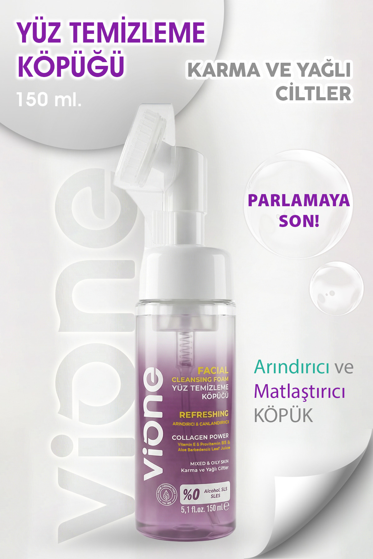 Yüz Temizleme Köpüğü Arındırıcı & Canlandırıcı Masaj Başlıklı 150ml 2 Adet — 1000000774566 — تصویر 2 از 4